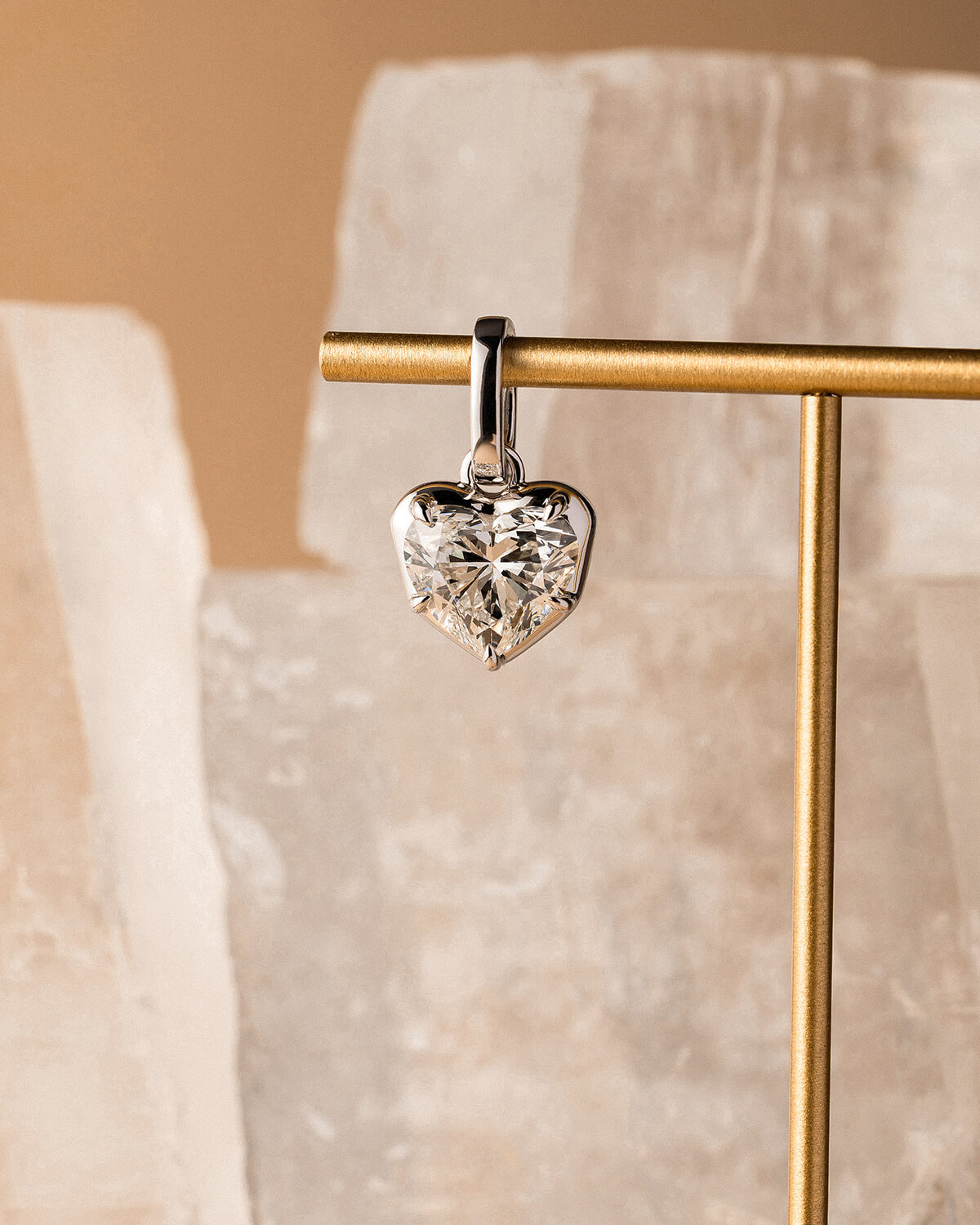 Evelune Heart Lab Diamond Pendant Necklace