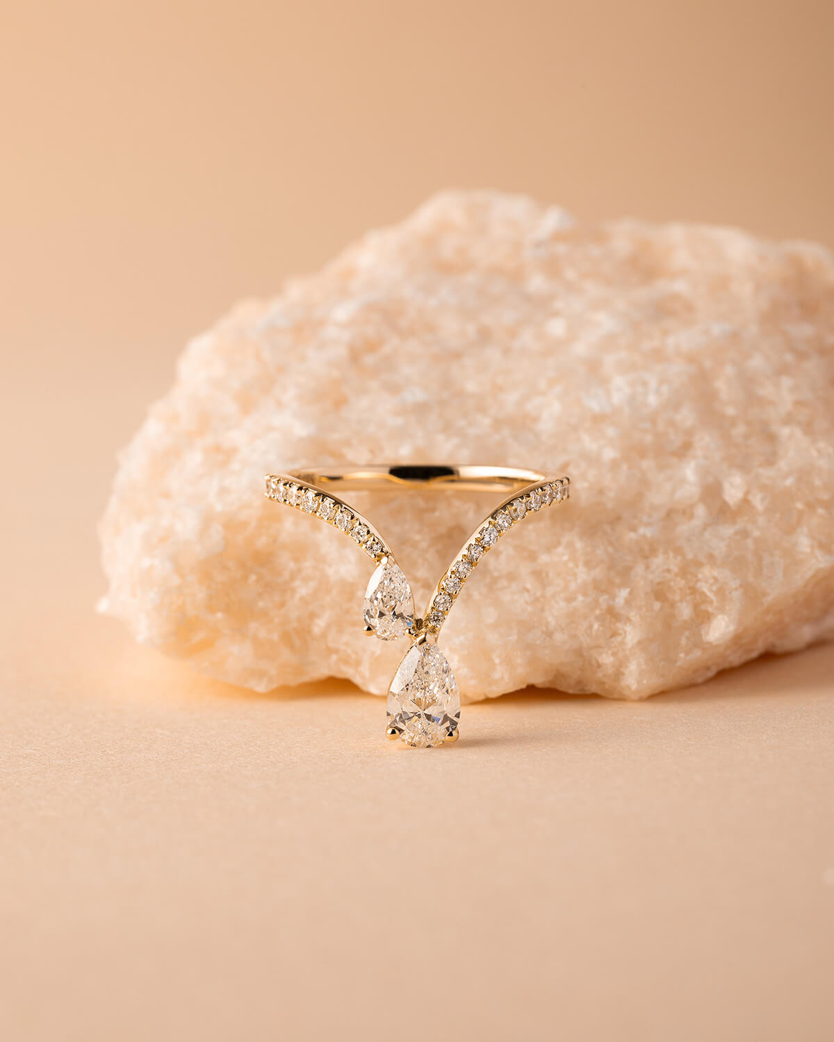 Aurevia Twin Pear Diamond Ring