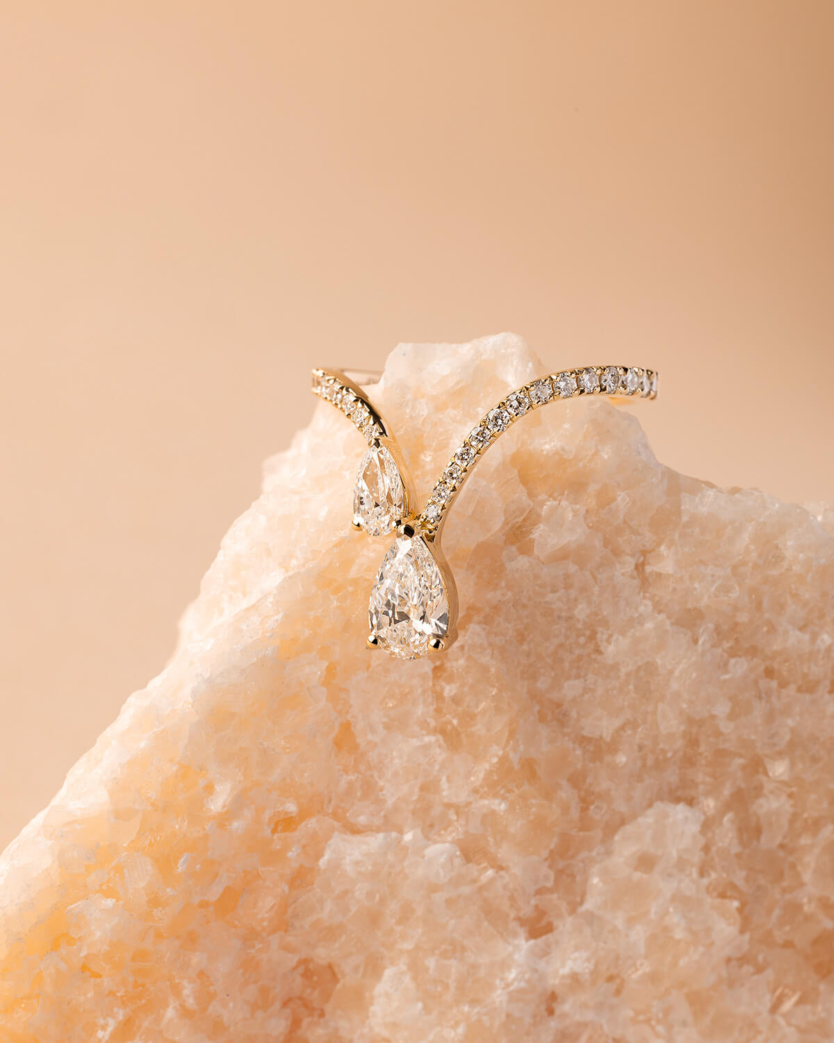 Aurevia Twin Pear Diamond Ring