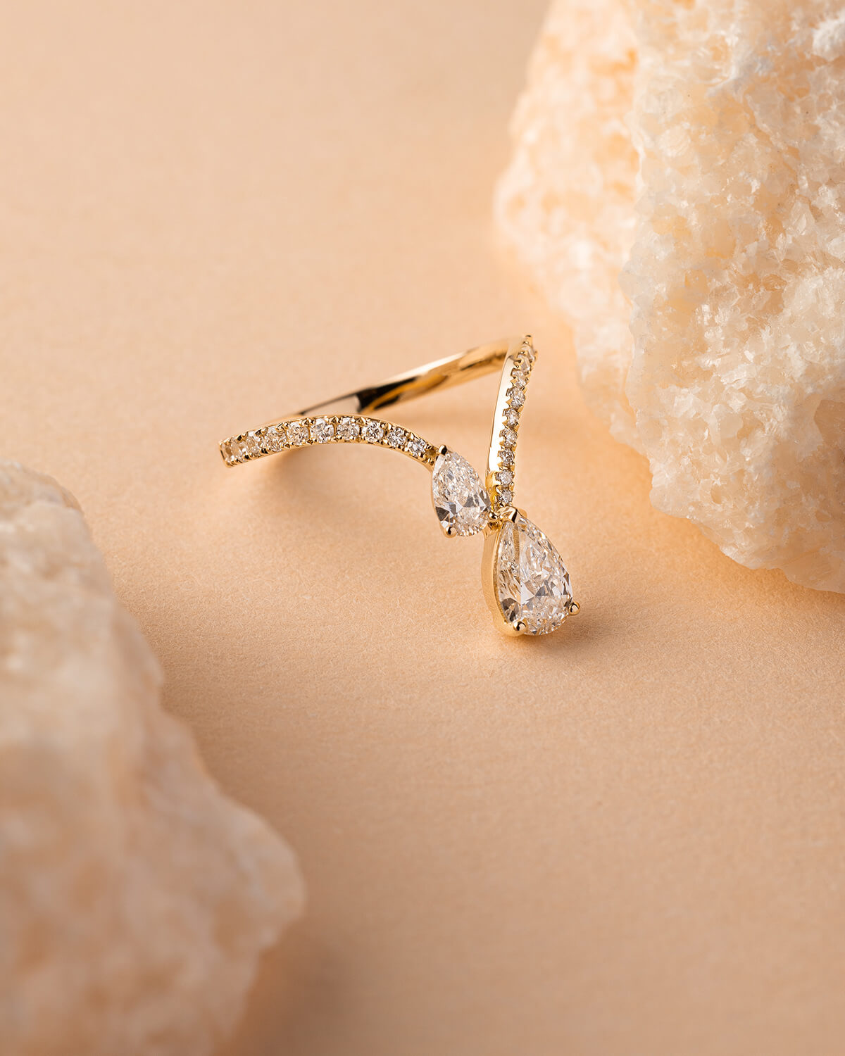 Aurevia Twin Pear Diamond Ring