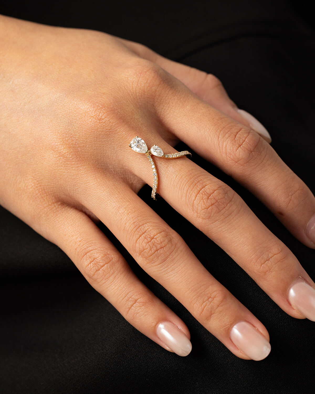 Aurevia Twin Pear Diamond Ring
