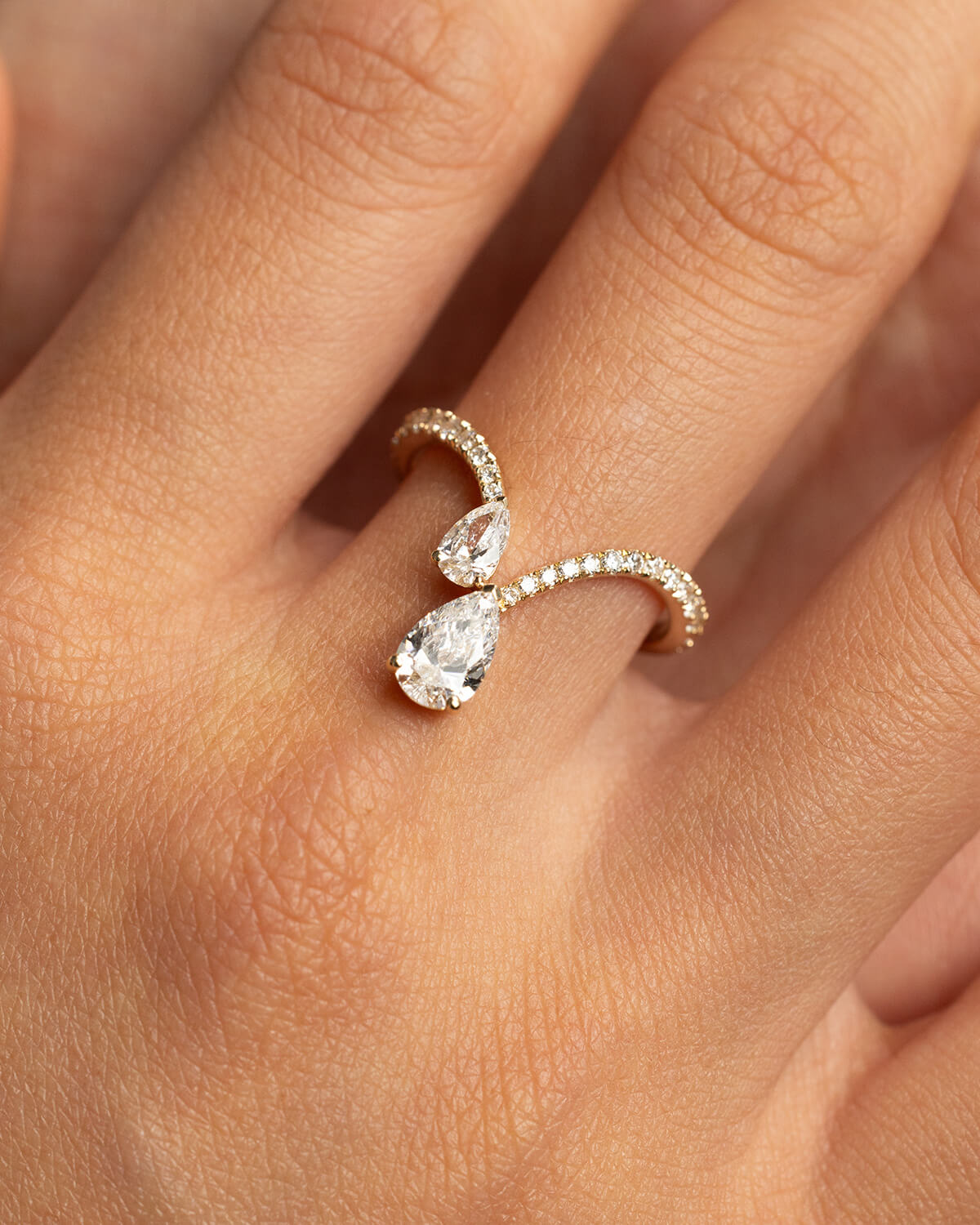 Aurevia Twin Pear Diamond Ring