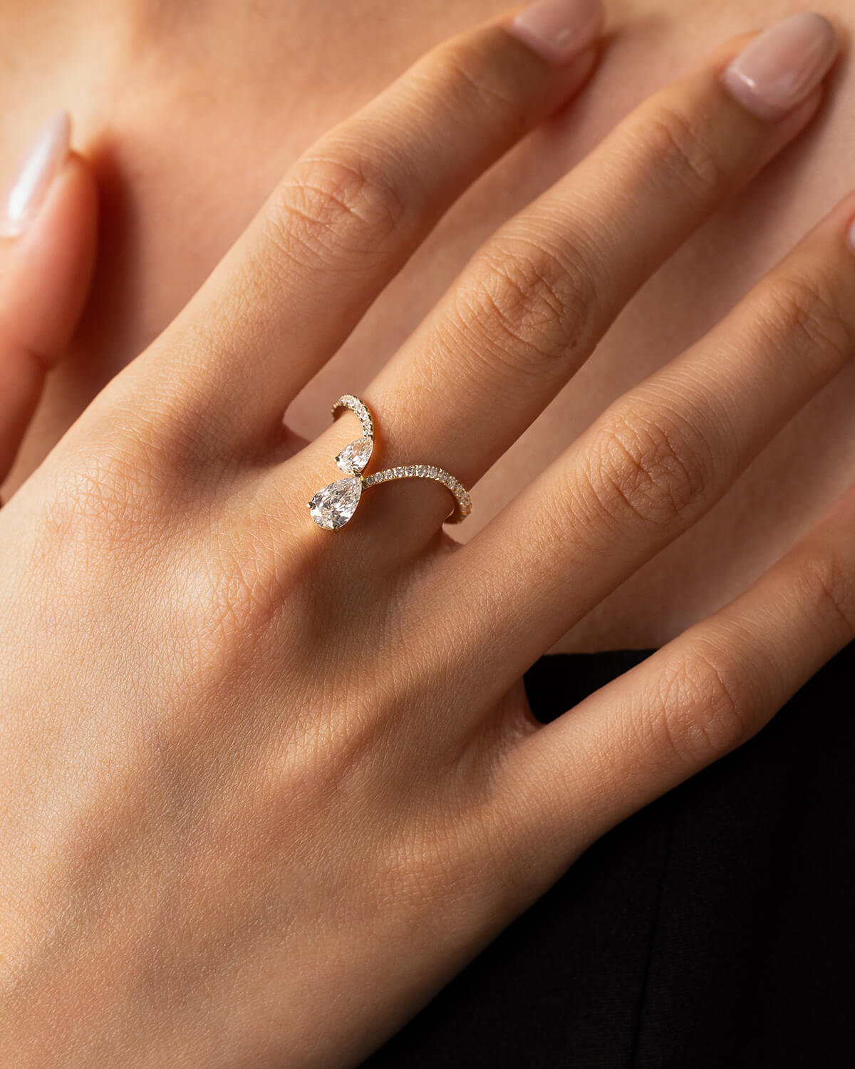 Aurevia Twin Pear Diamond Ring