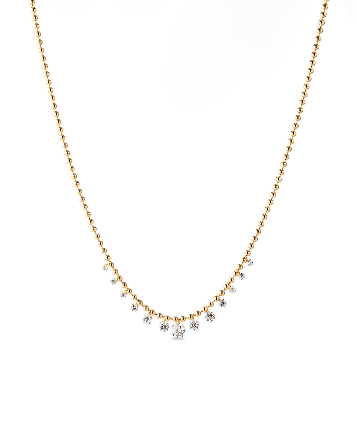 Elarisse Graduated Diamond Dangle Necklace