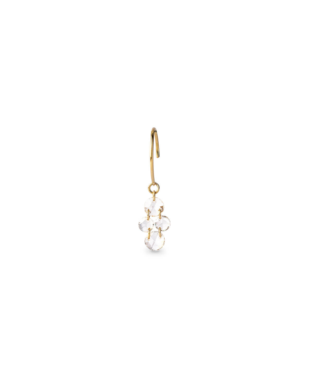 Velmira Cascade Round Diamond Earrings