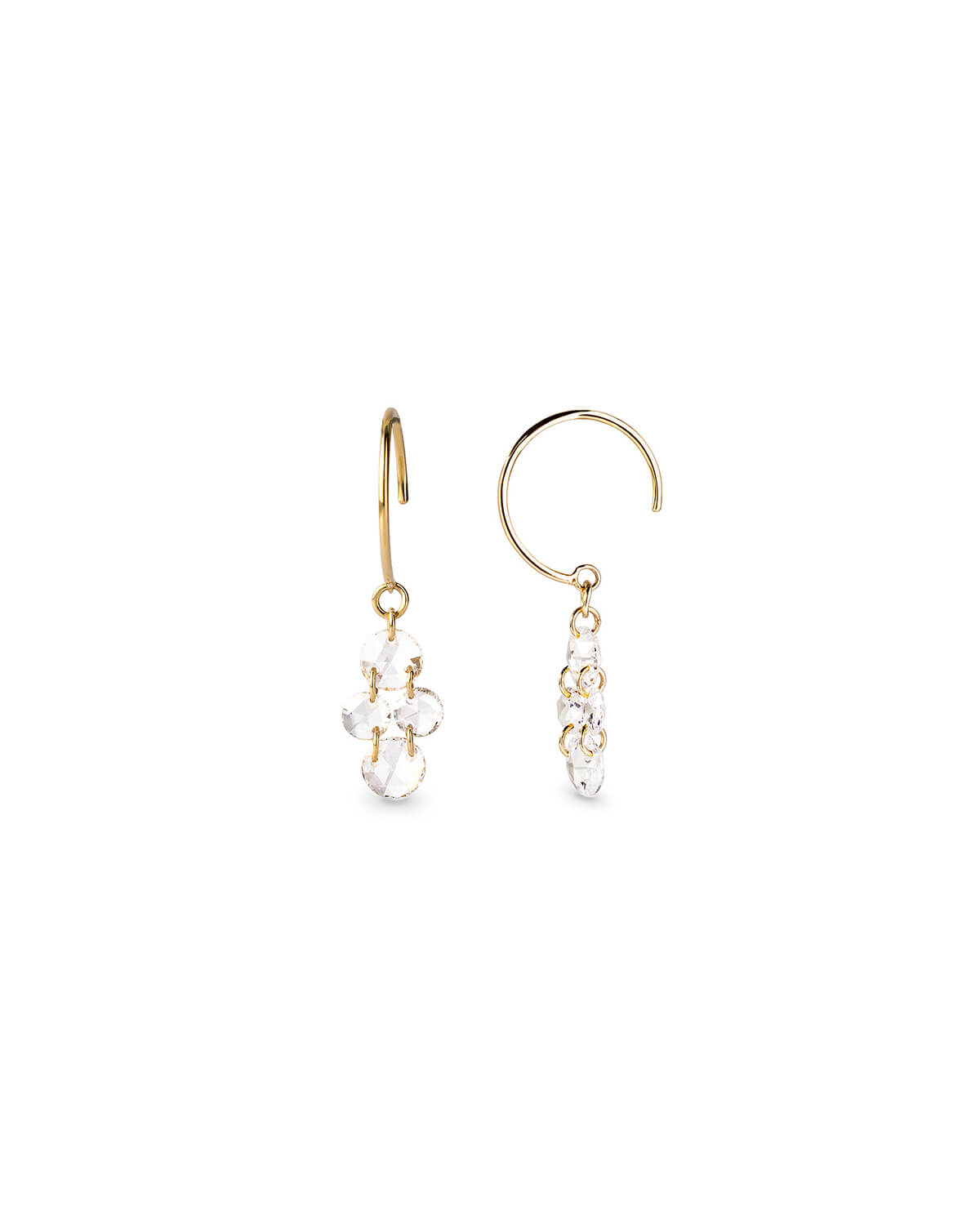 Velmira Cascade Round Diamond Earrings