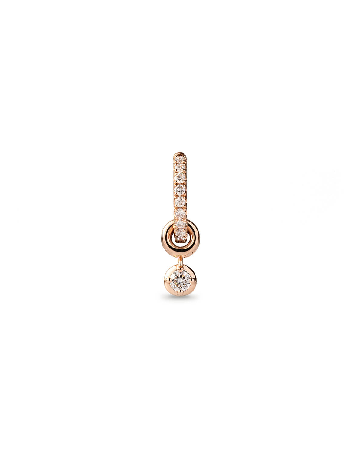 Orlisse Triple Loop Diamond Drop Huggie Earrings