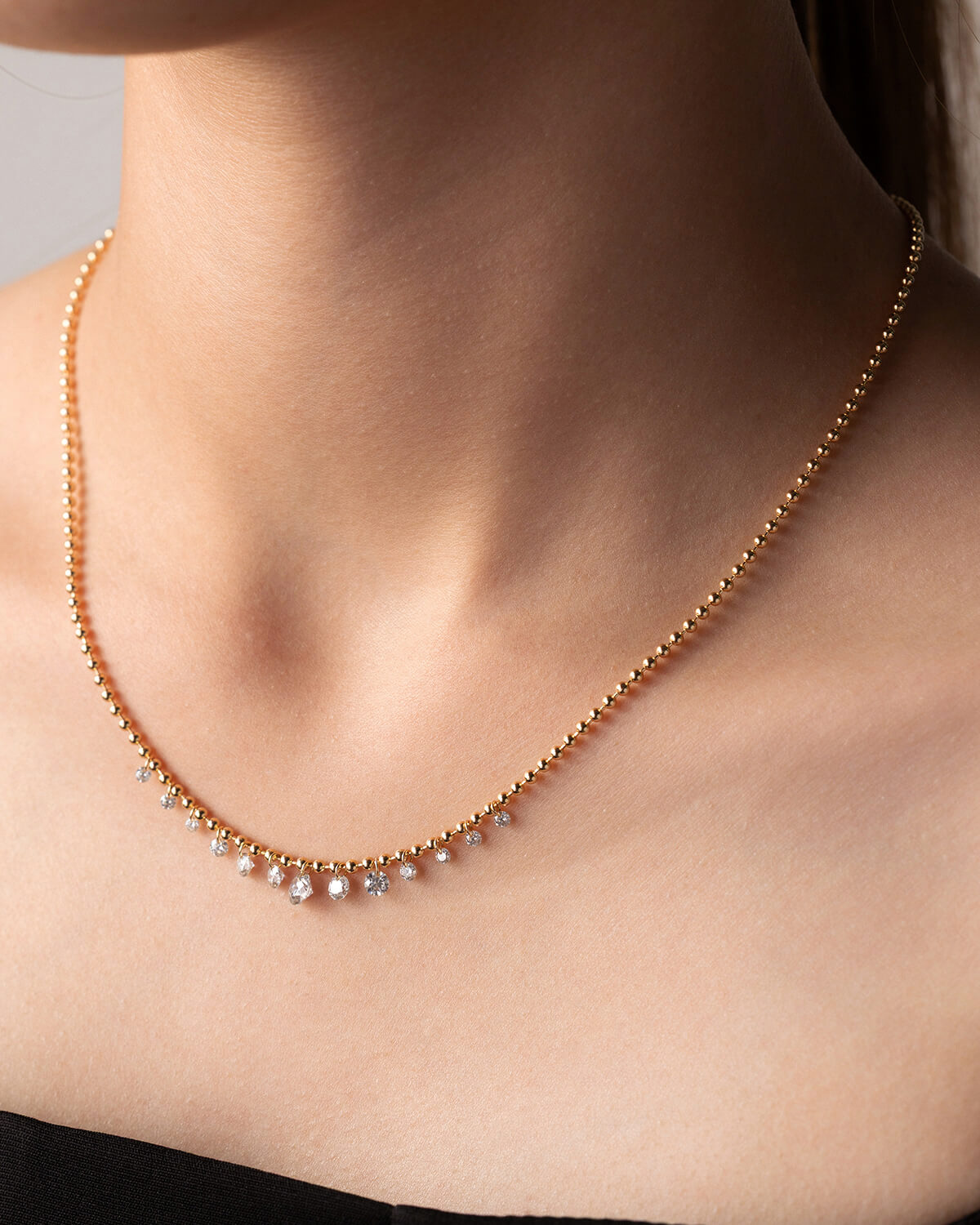 Elarisse Graduated Diamond Dangle Necklace