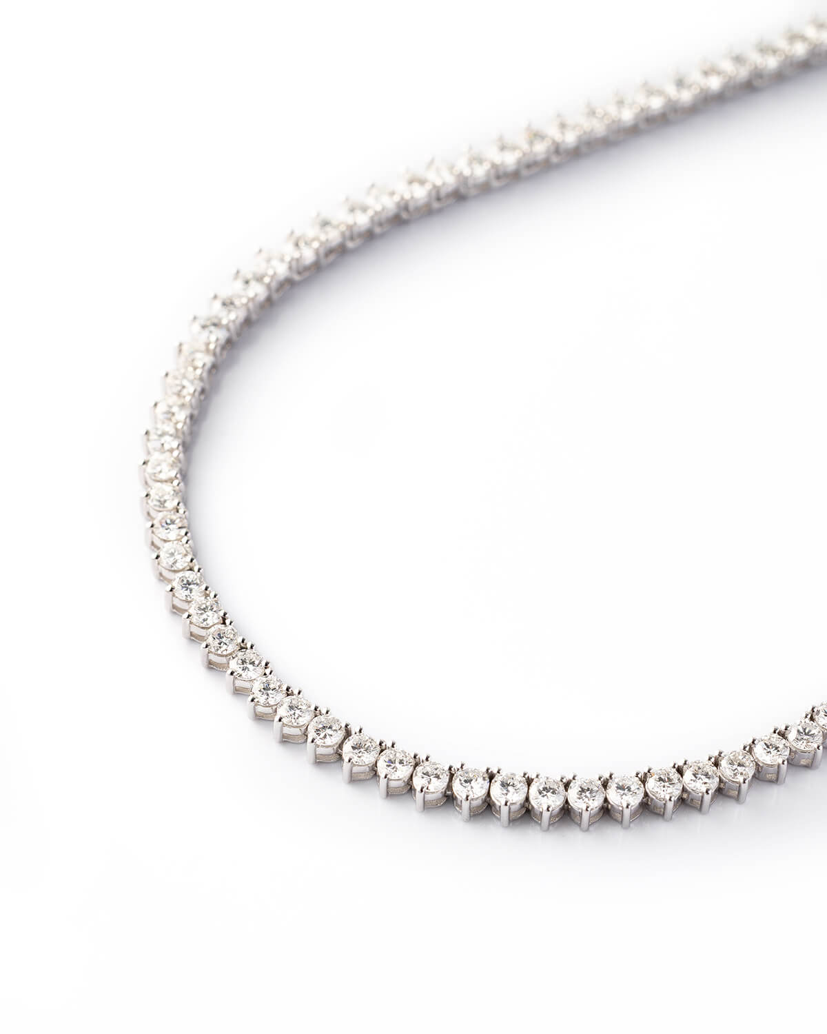Aurevane Round Lab Diamond Tennis Necklace