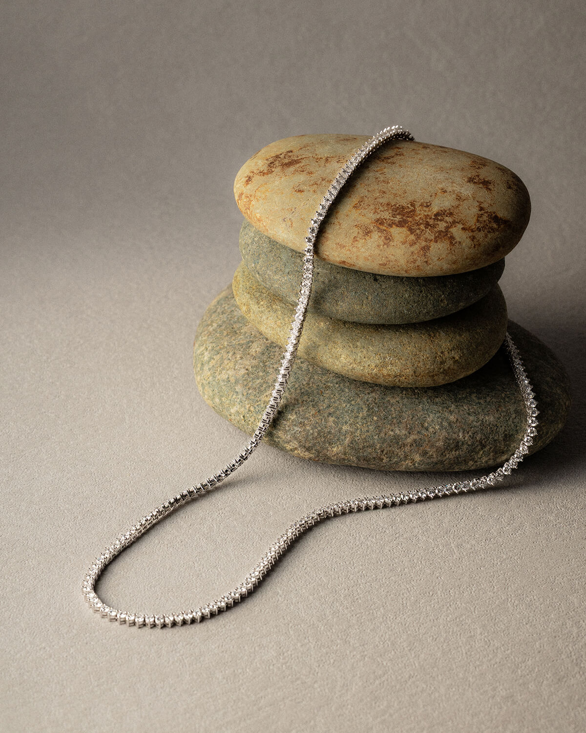 Aurevane Round Lab Diamond Tennis Necklace