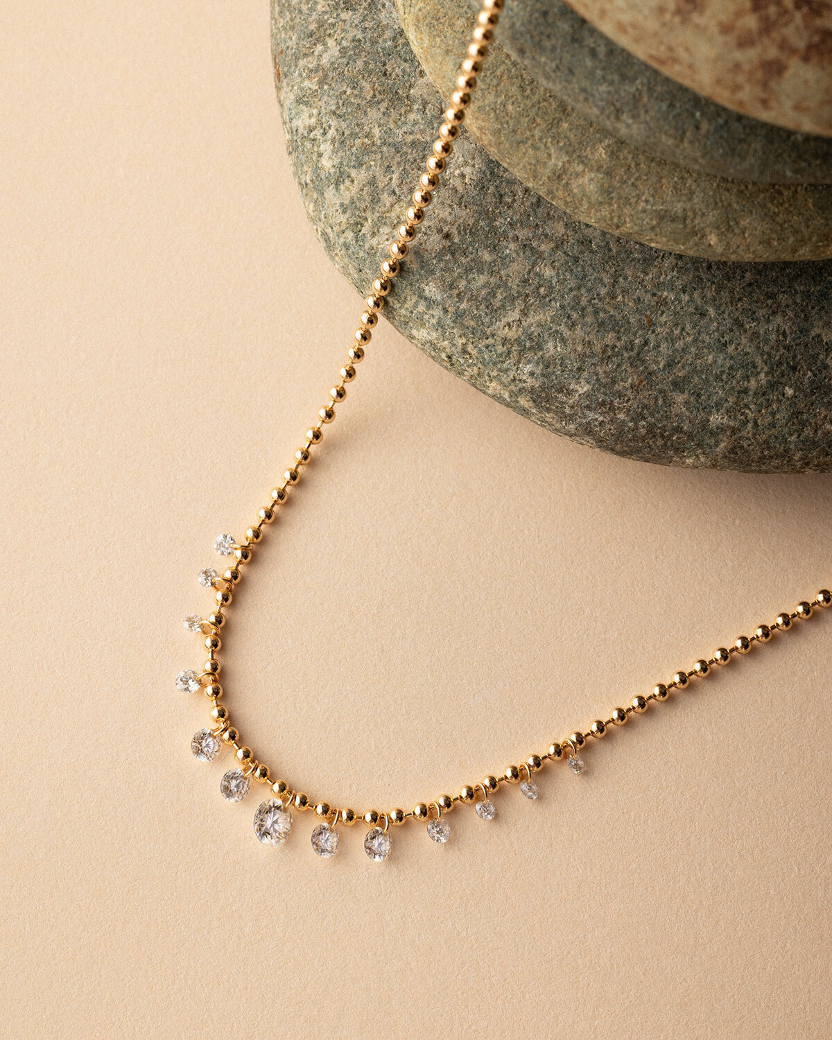 Elarisse Graduated Diamond Dangle Necklace