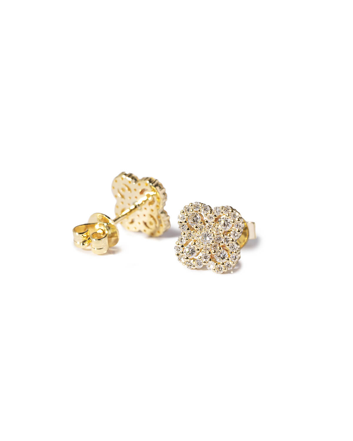 Fiorenne Petal Lab Diamond Stud Earrings