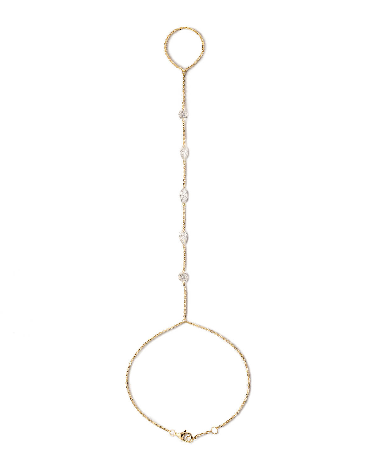 Avelisse Mixed Cut Lab Diamond Hand Chain