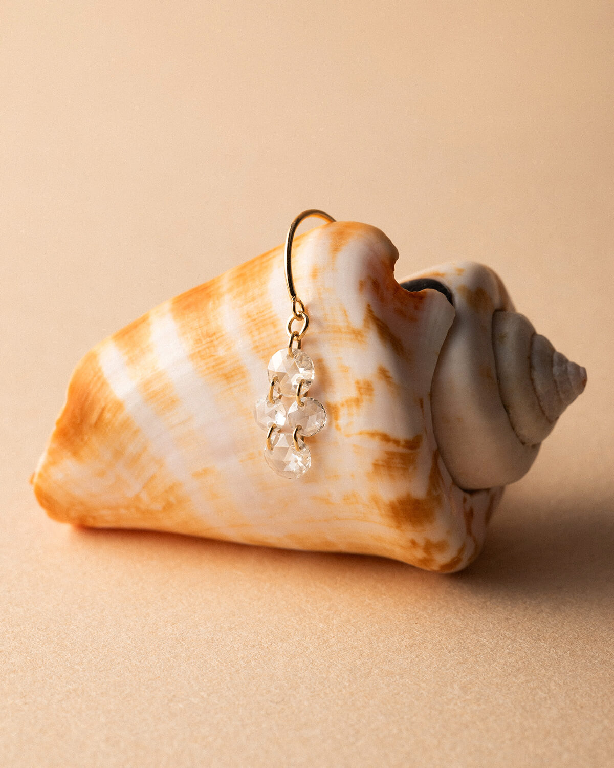Velmira Cascade Round Diamond Earrings