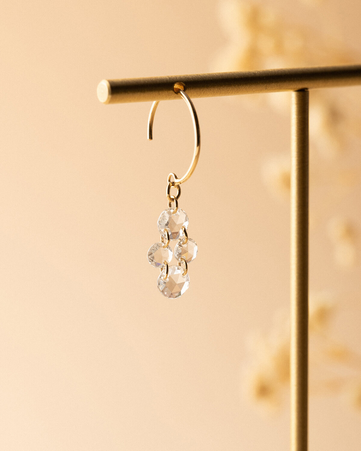 Velmira Cascade Round Diamond Earrings