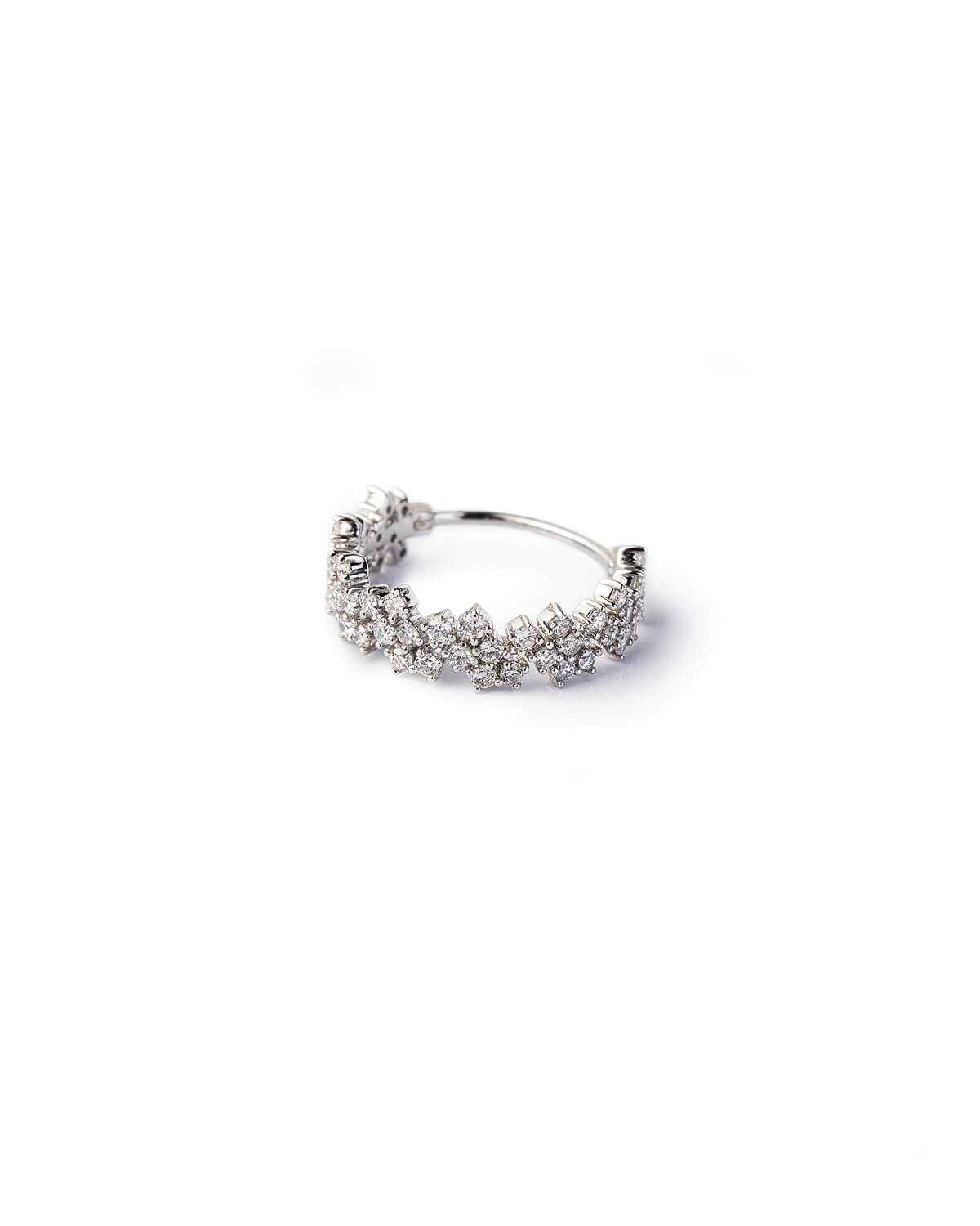 Elvarine Scatter Round Lab Diamond Hoop Earrings