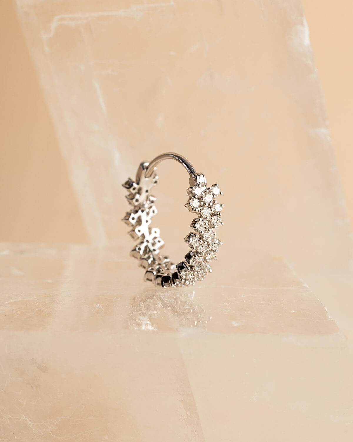 Elvarine Scatter Round Lab Diamond Hoop Earrings