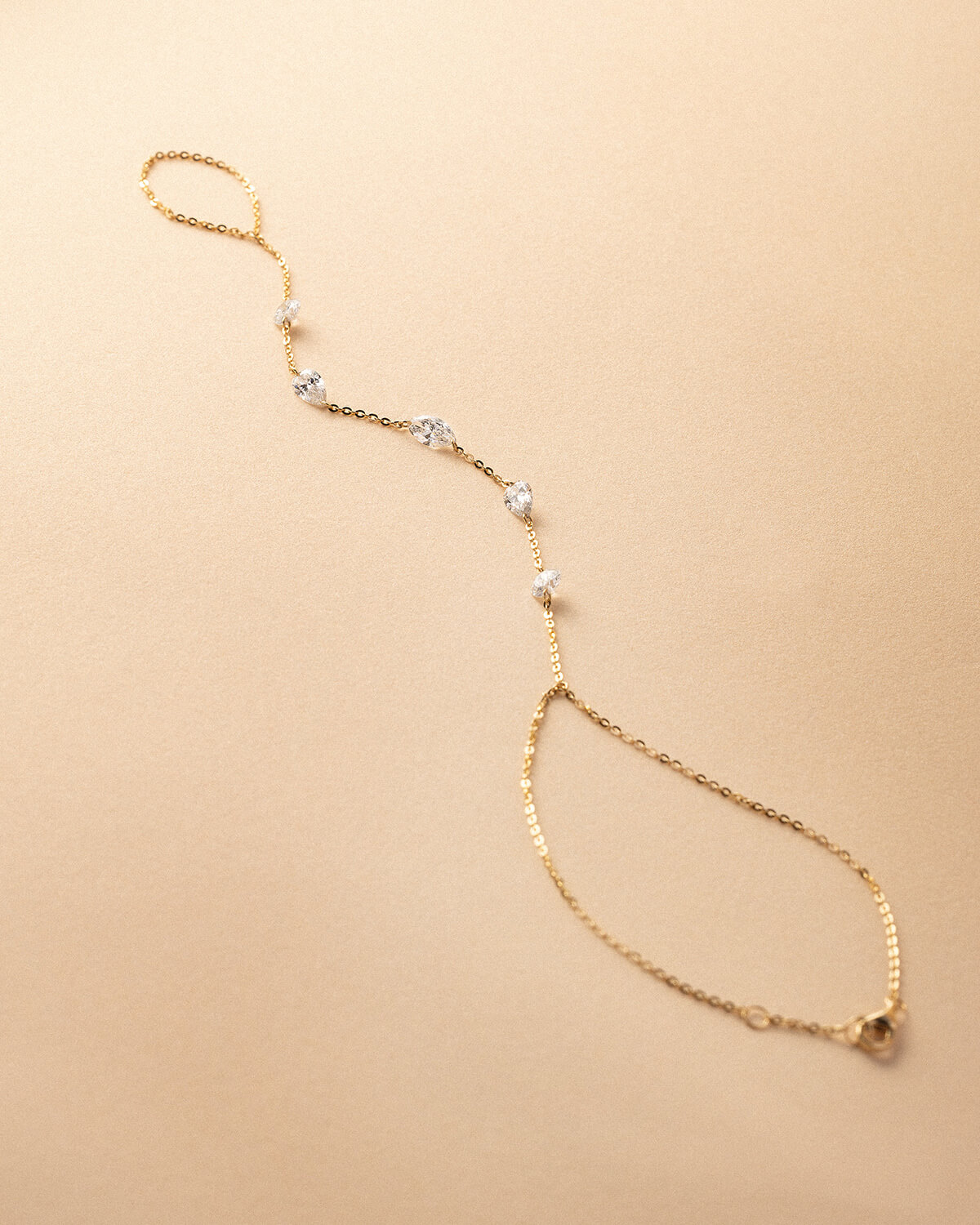 Avelisse Mixed Cut Lab Diamond Hand Chain