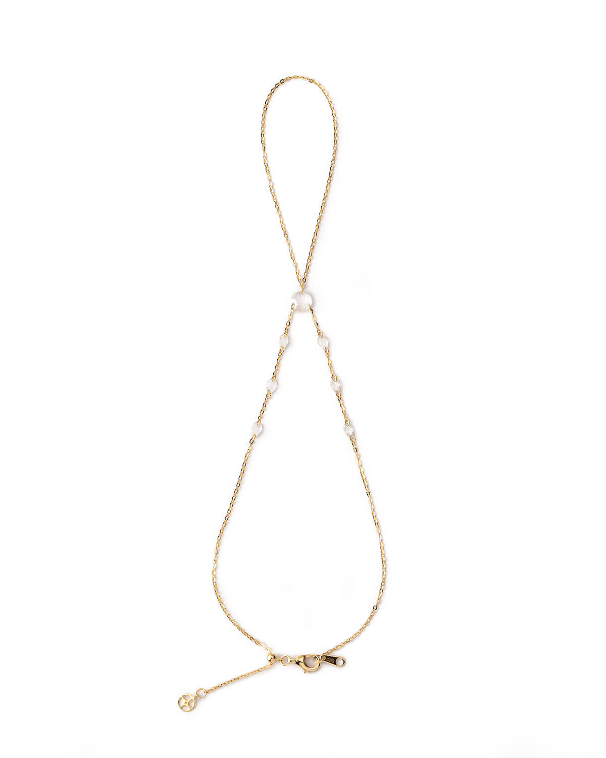 Orelisse Rose Cut Lab Diamond Hand Chain