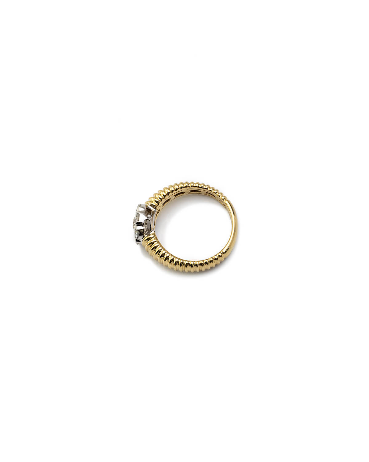 Aveline Bloom Lab Diamond Ribbed Ring