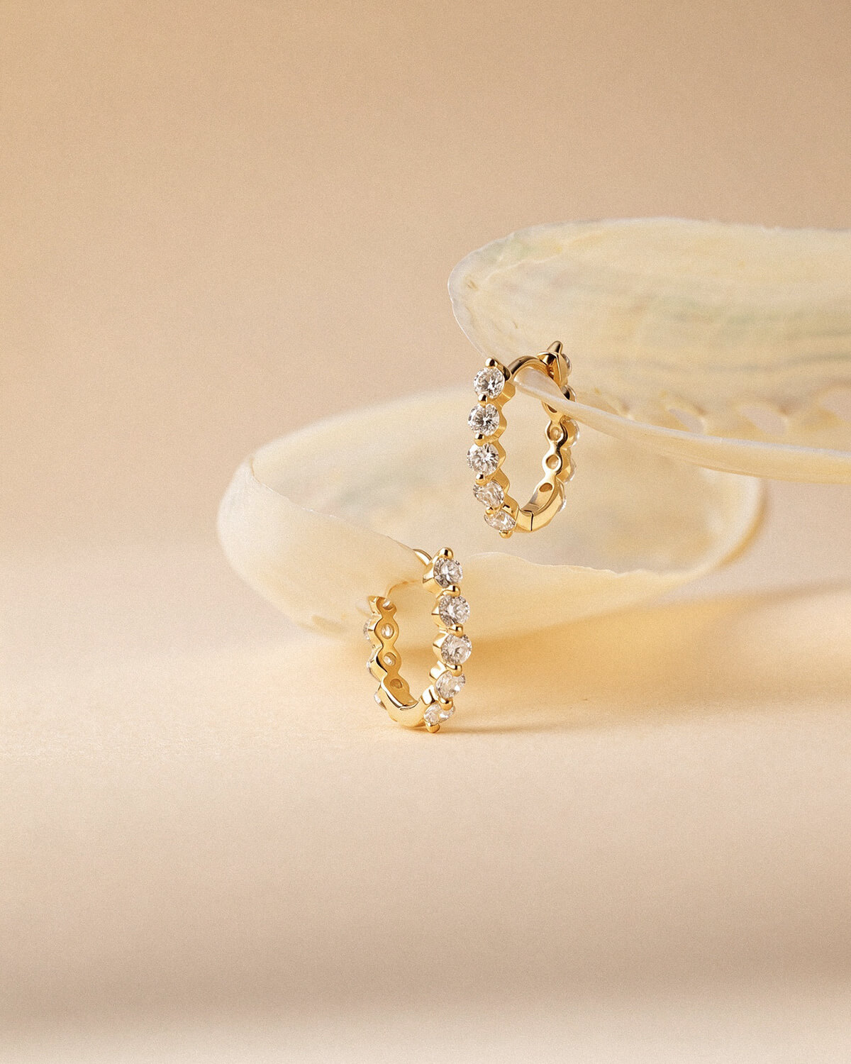 Zorevia Round Lab Diamond Hoop Earrings