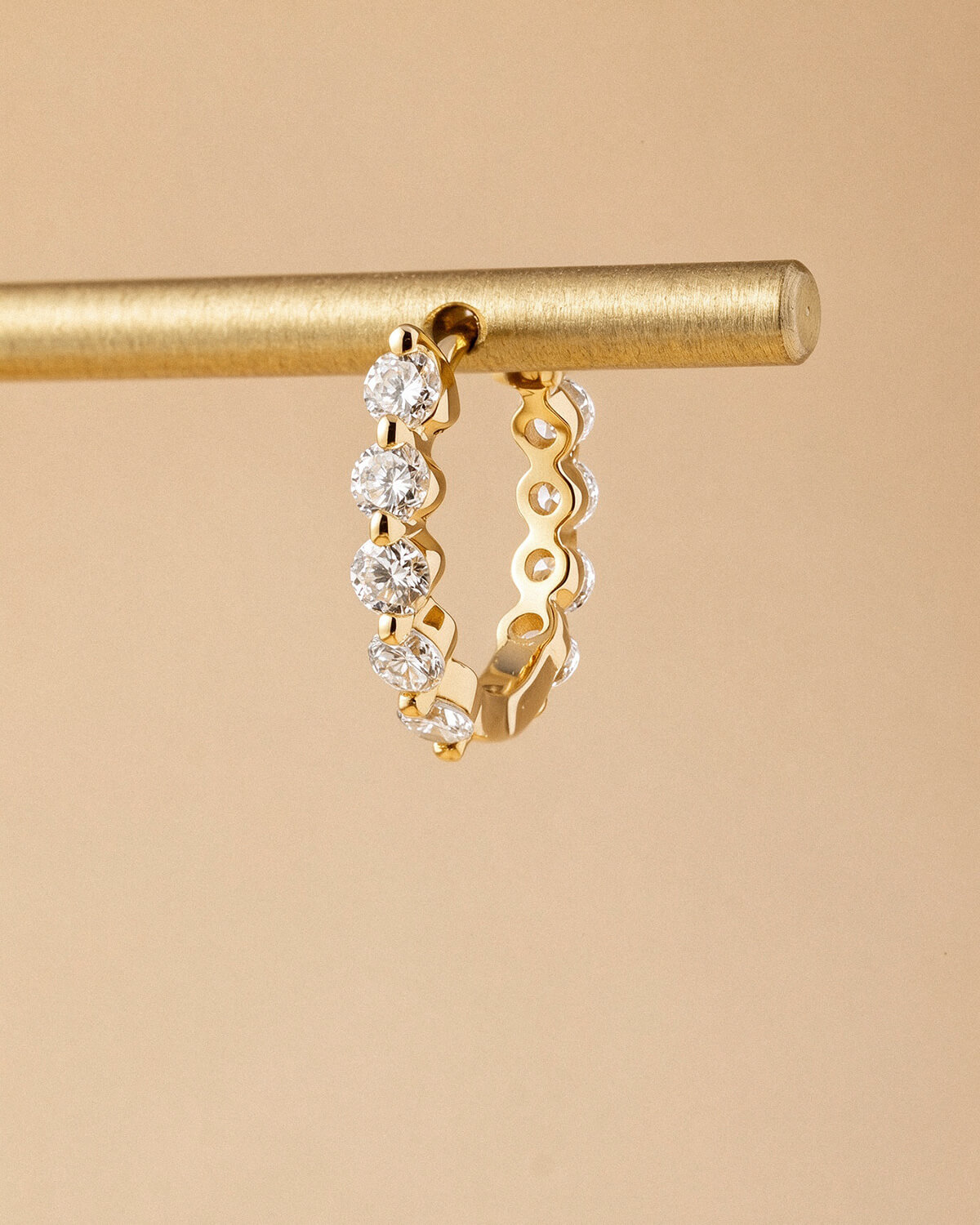 Zorevia Round Lab Diamond Hoop Earrings