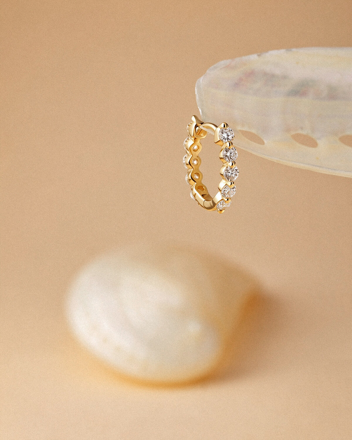 Zorevia Round Lab Diamond Hoop Earrings