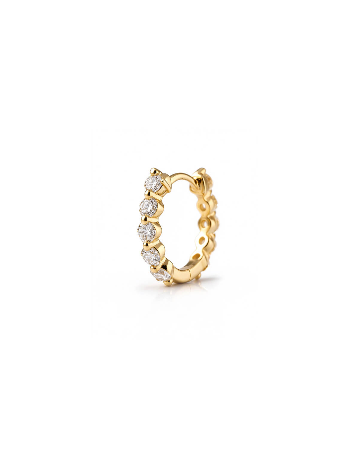 Zorevia Round Lab Diamond Hoop Earrings