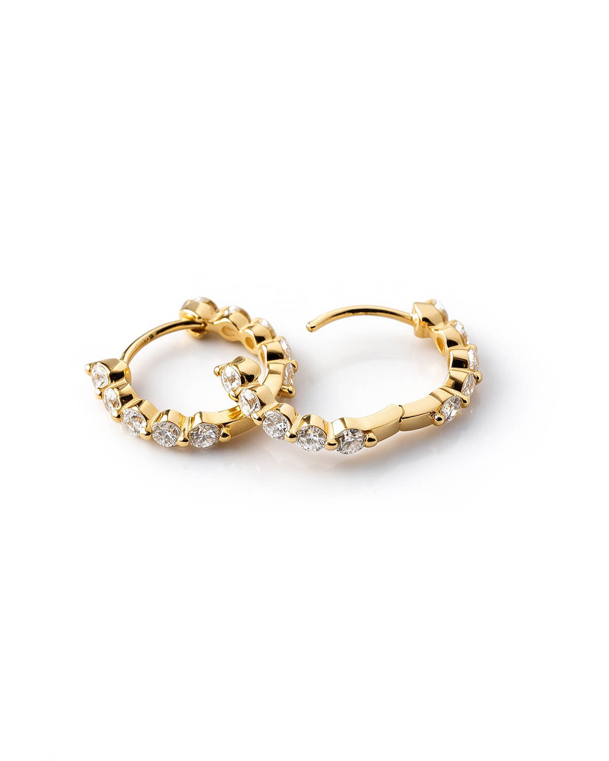 Zorevia Round Lab Diamond Hoop Earrings