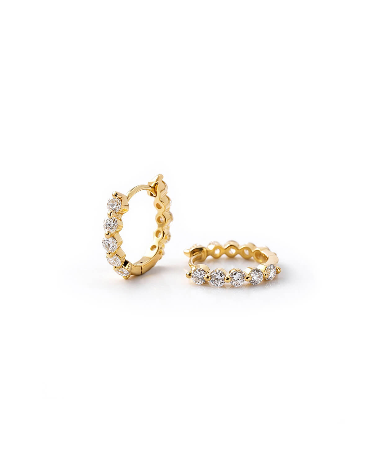 Zorevia Round Lab Diamond Hoop Earrings