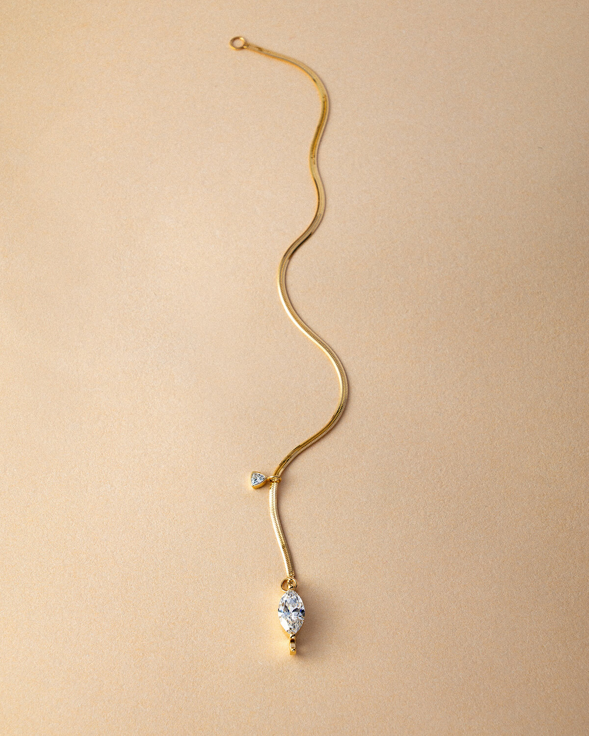 Norevyn Marquise Lab Diamond Snake Chain Bracelet