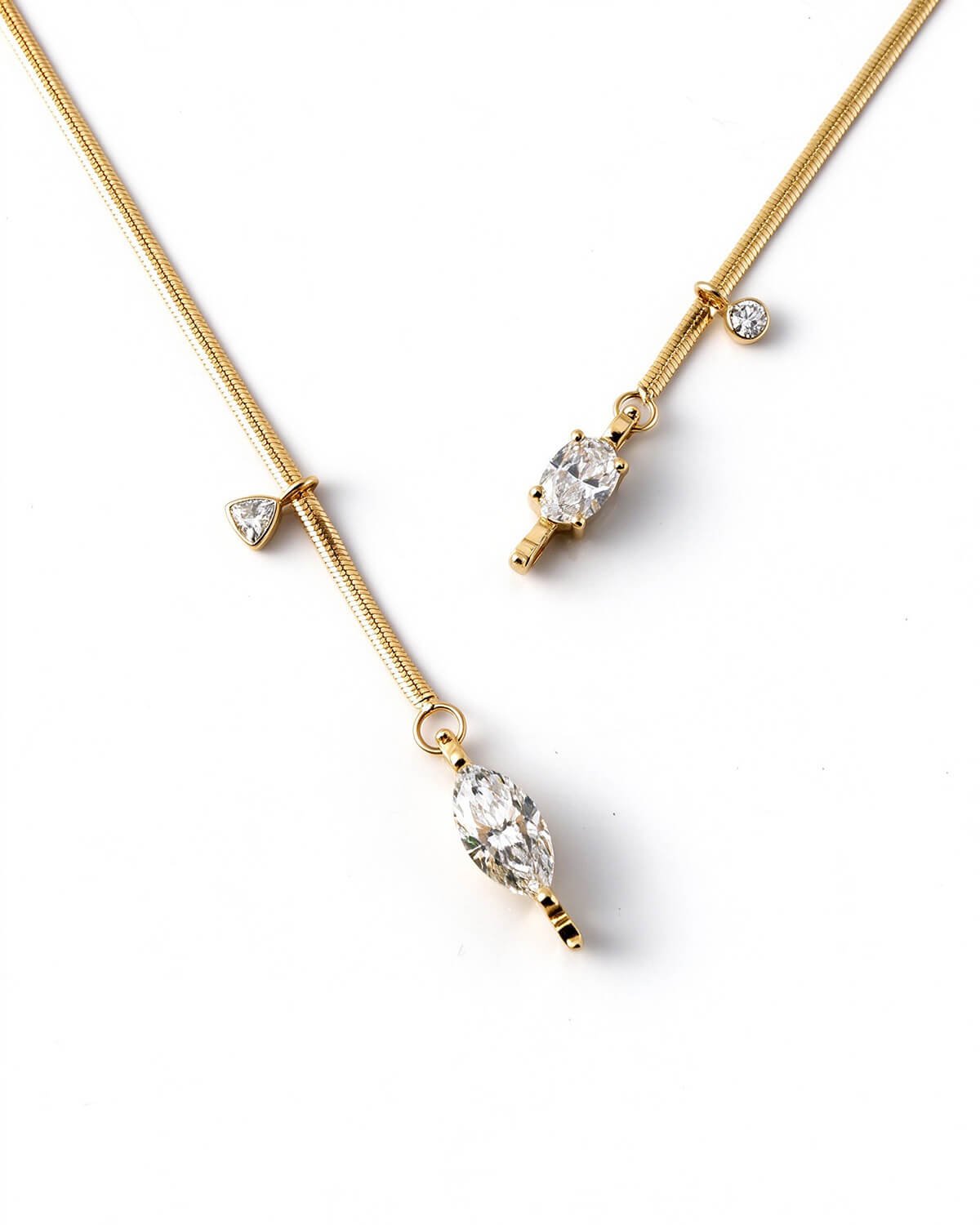 Norevyn Marquise Lab Diamond Snake Chain Bracelet