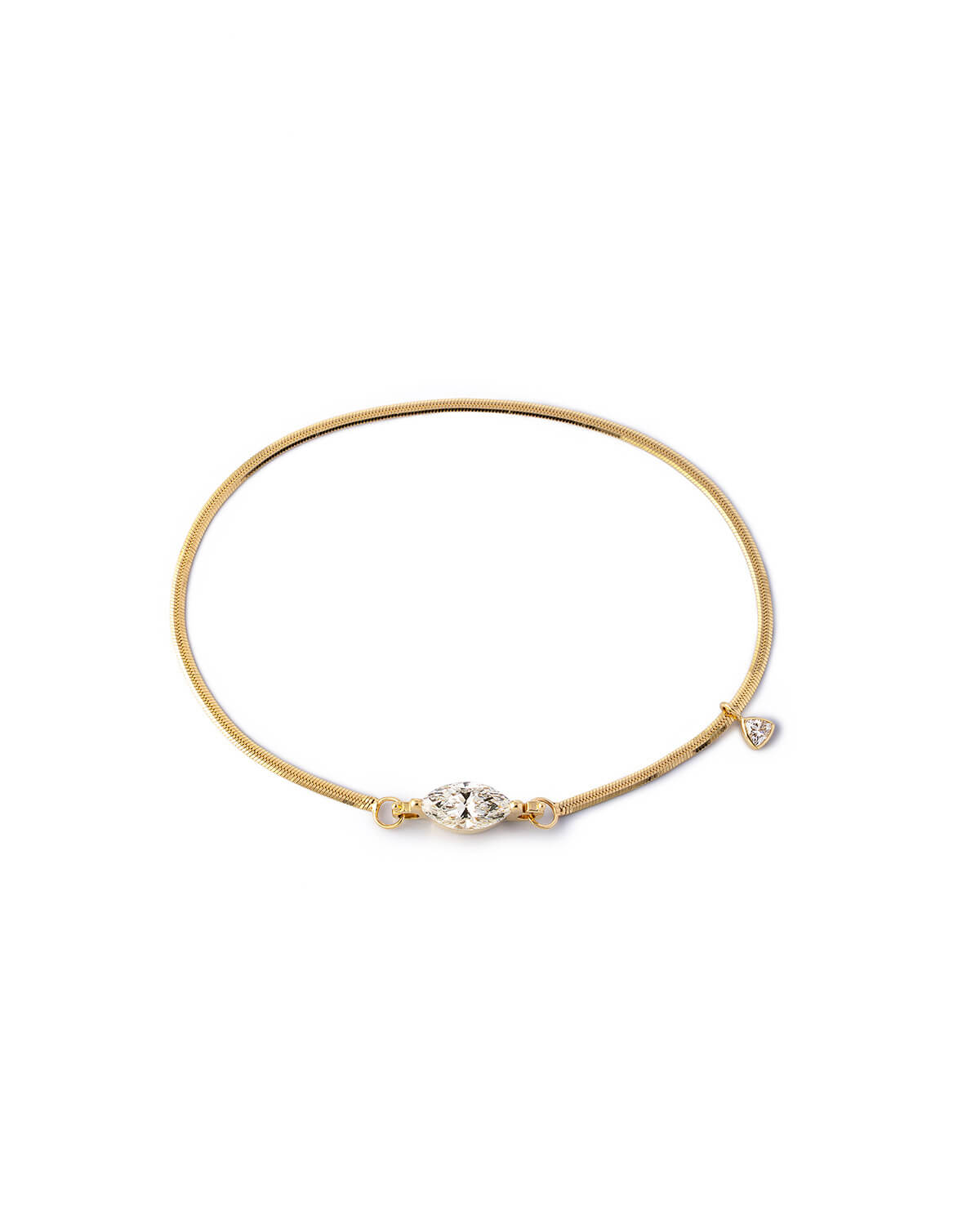 Norevyn Marquise Lab Diamond Snake Chain Bracelet