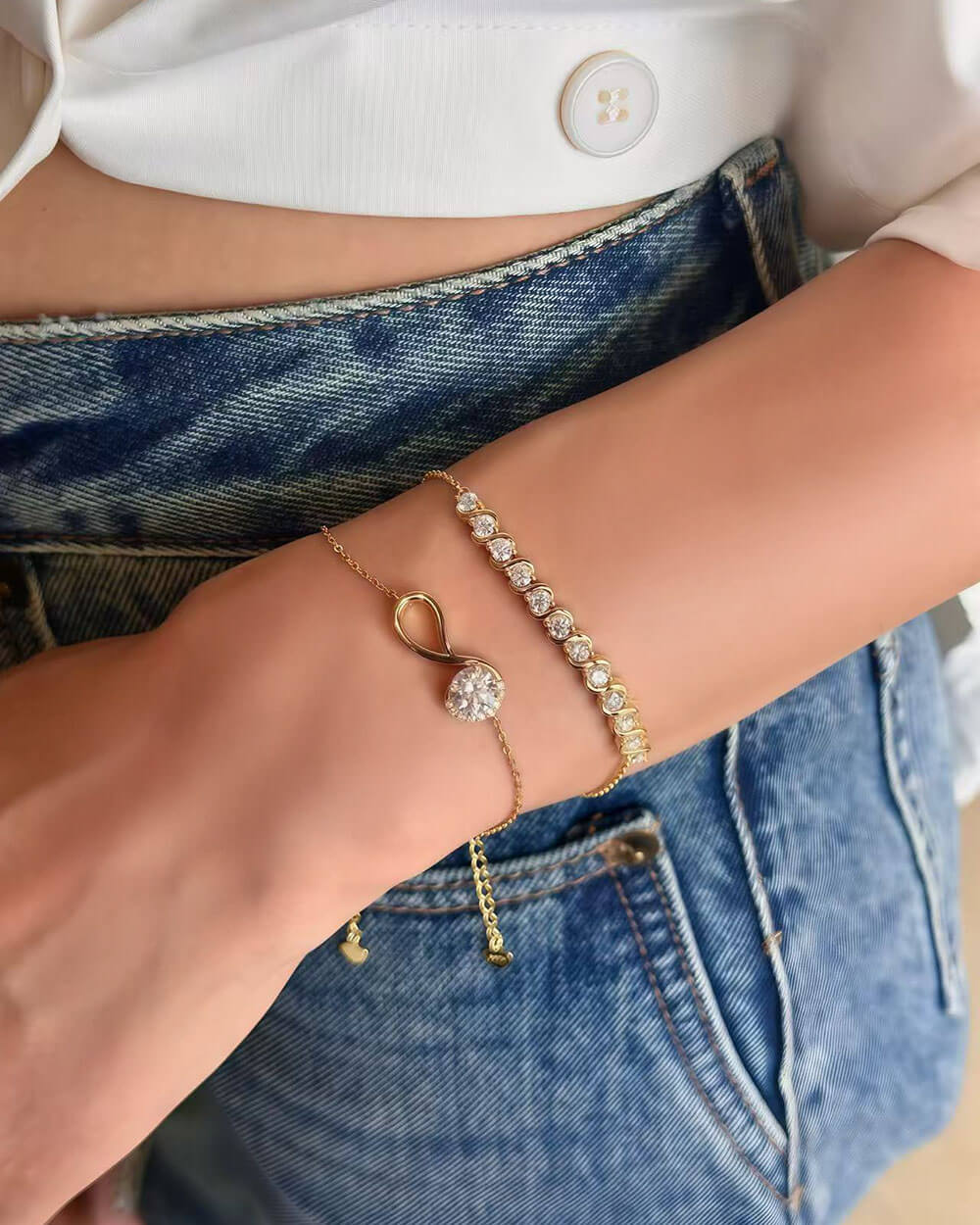 Eternal Bond – Infinity 1ct Diamond Bracelet