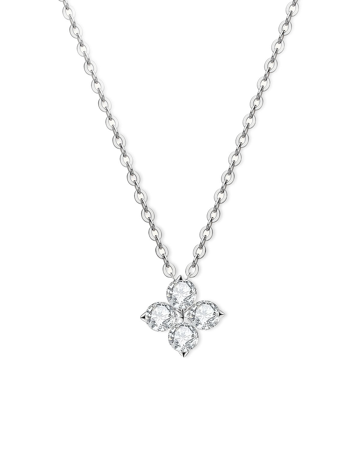 Ivy Spark – Four Stone Lucky Clover Necklace