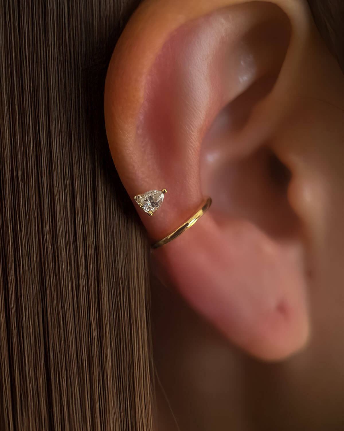 Luna Solo - Pear Ear Cuff-Opreshyne