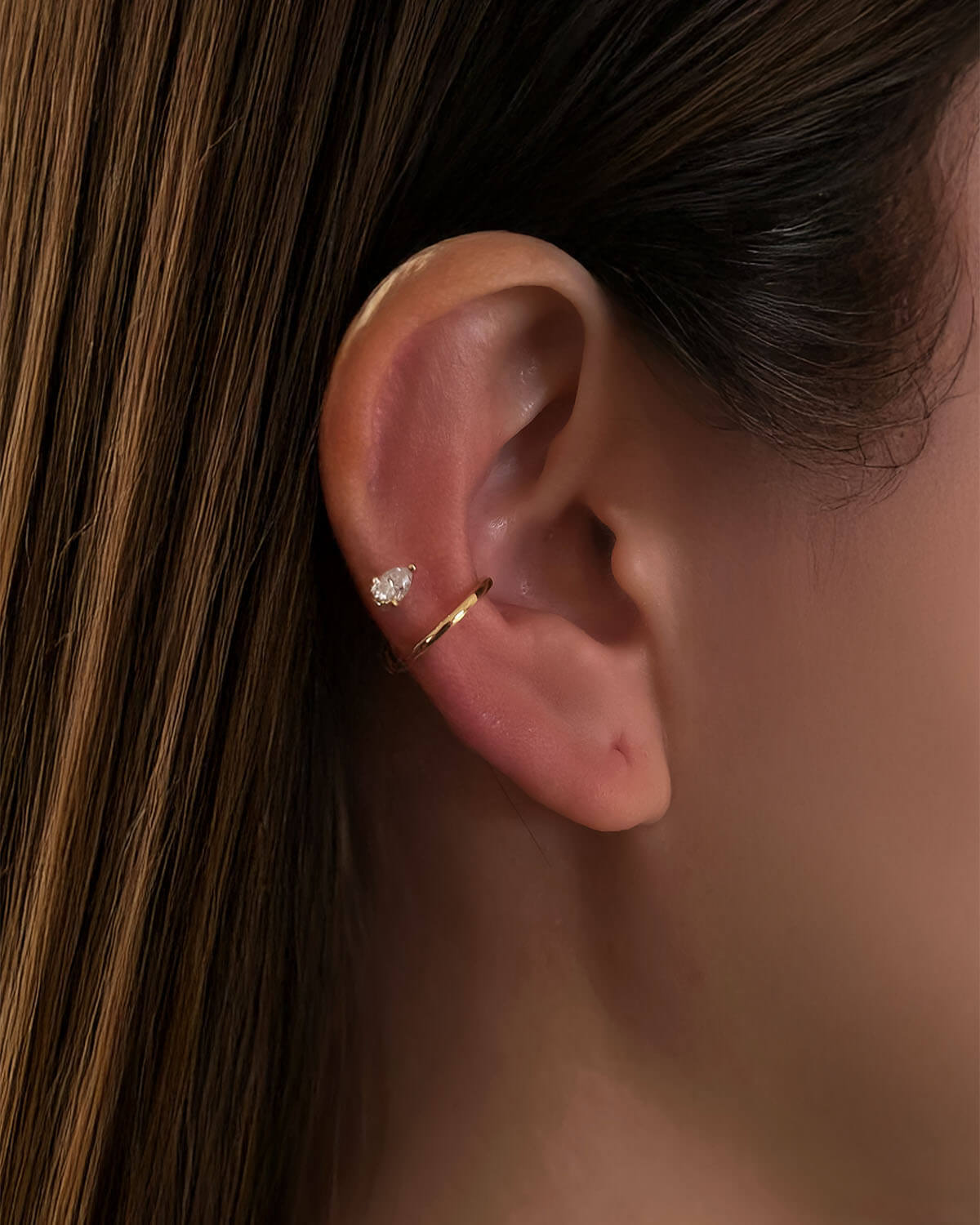 Luna Solo - Pear Ear Cuff-Opreshyne