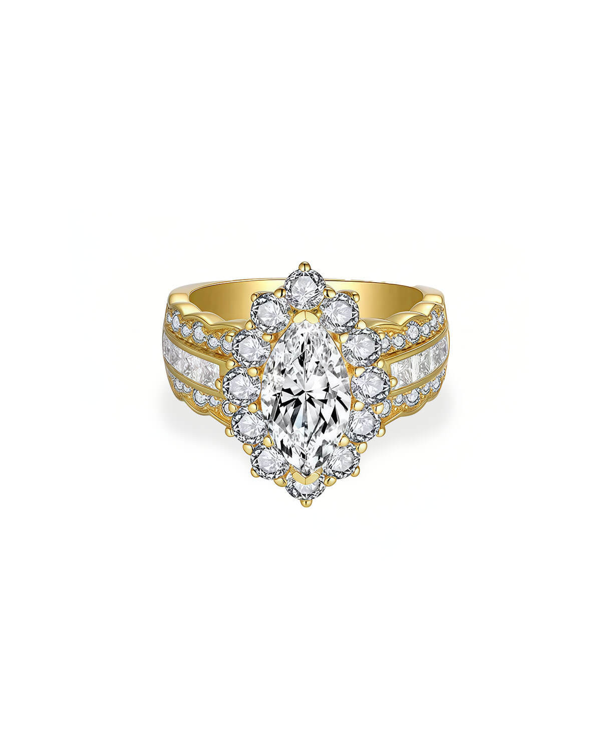 2 Carat Diamond Ring | Custom Marquise Halo Design