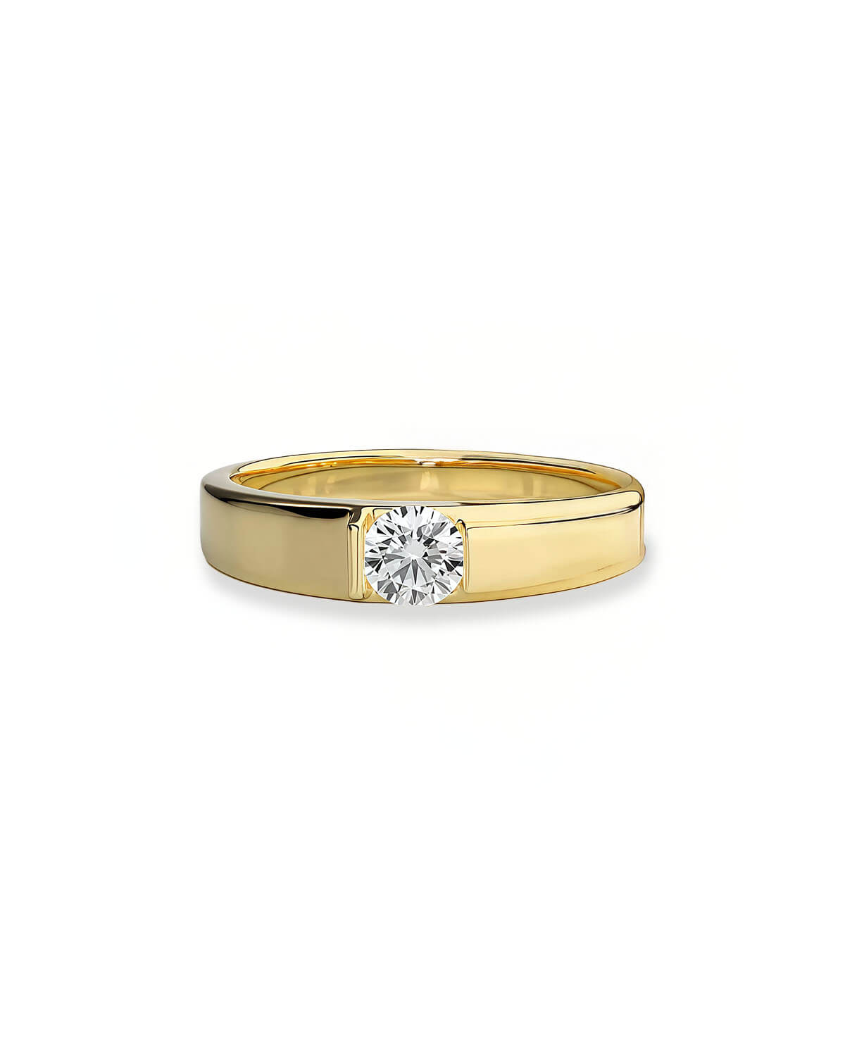 Liora Embrace – Minimalist Solitaire Diamond Ring