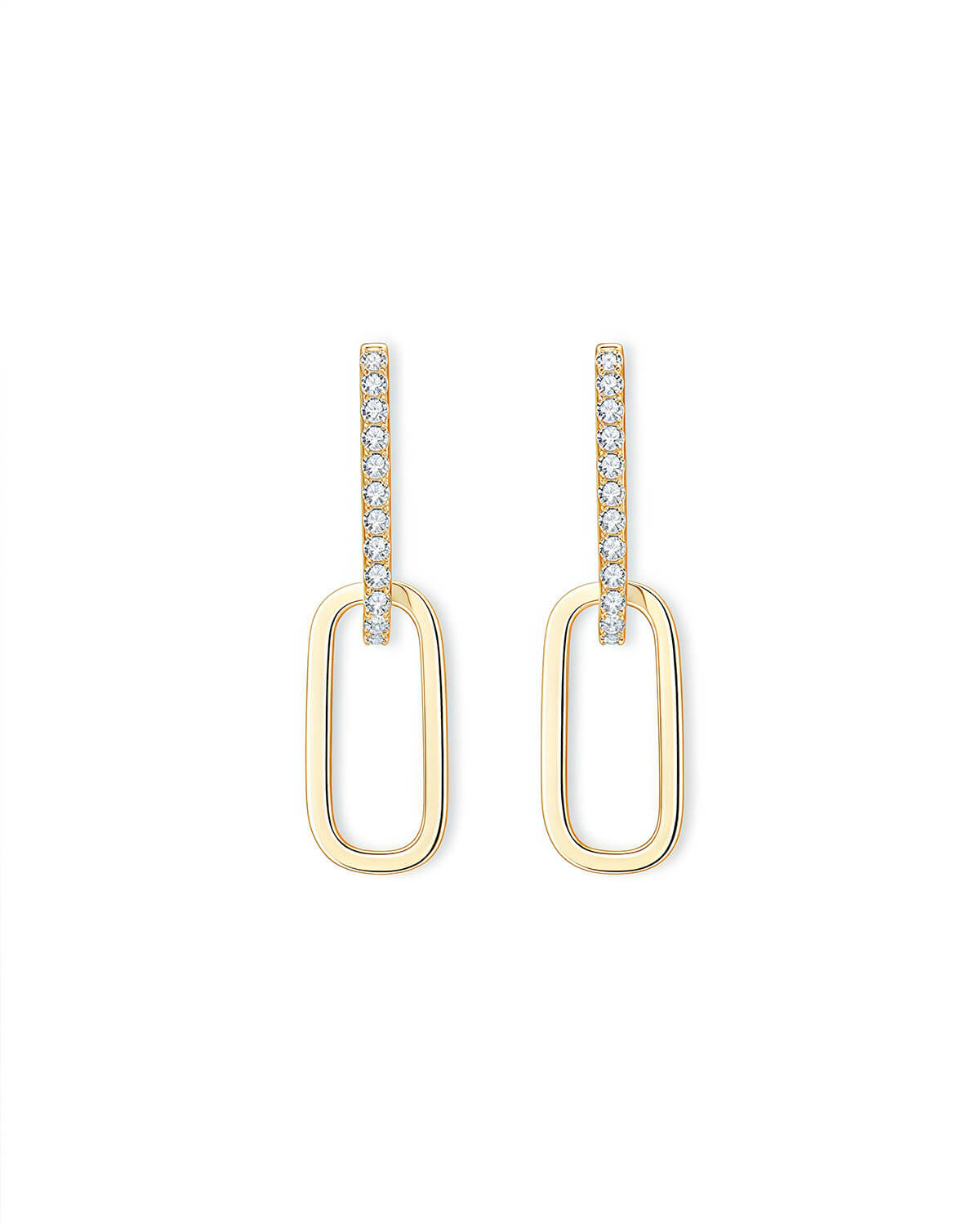 Moissanite Earrings – Dual Hoop Elegance-Opreshyne