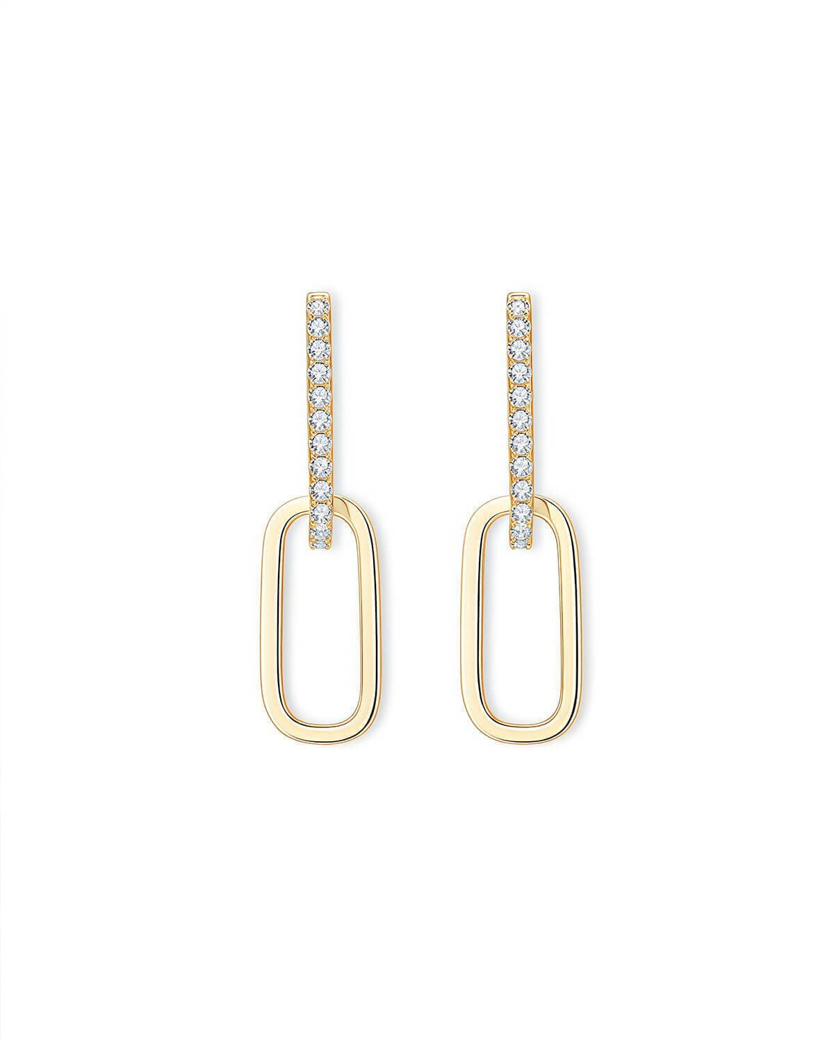 Moissanite Earrings – Dual Hoop Elegance-Opreshyne
