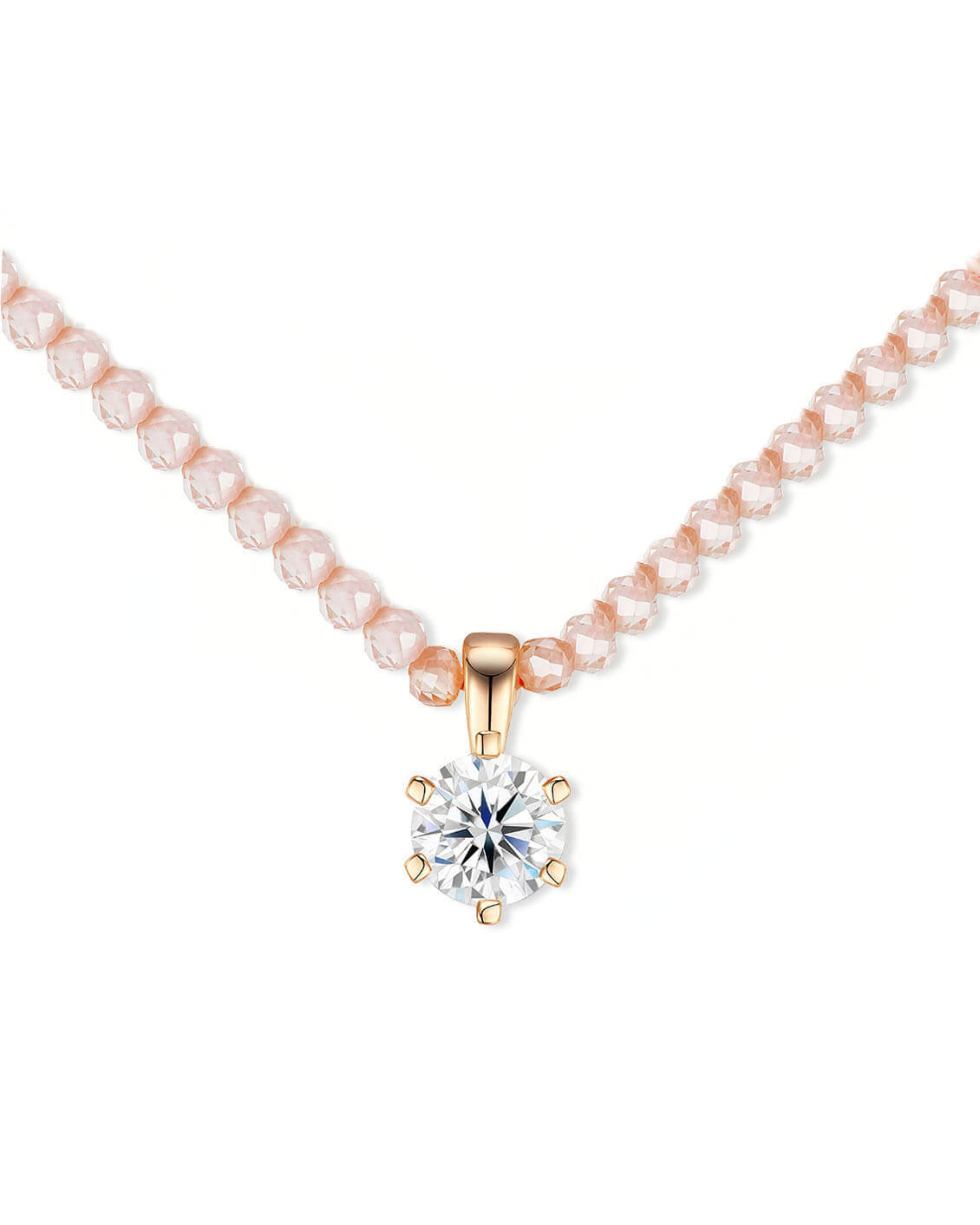 Trinity Glow - Natural Zircon Moissanite Necklace