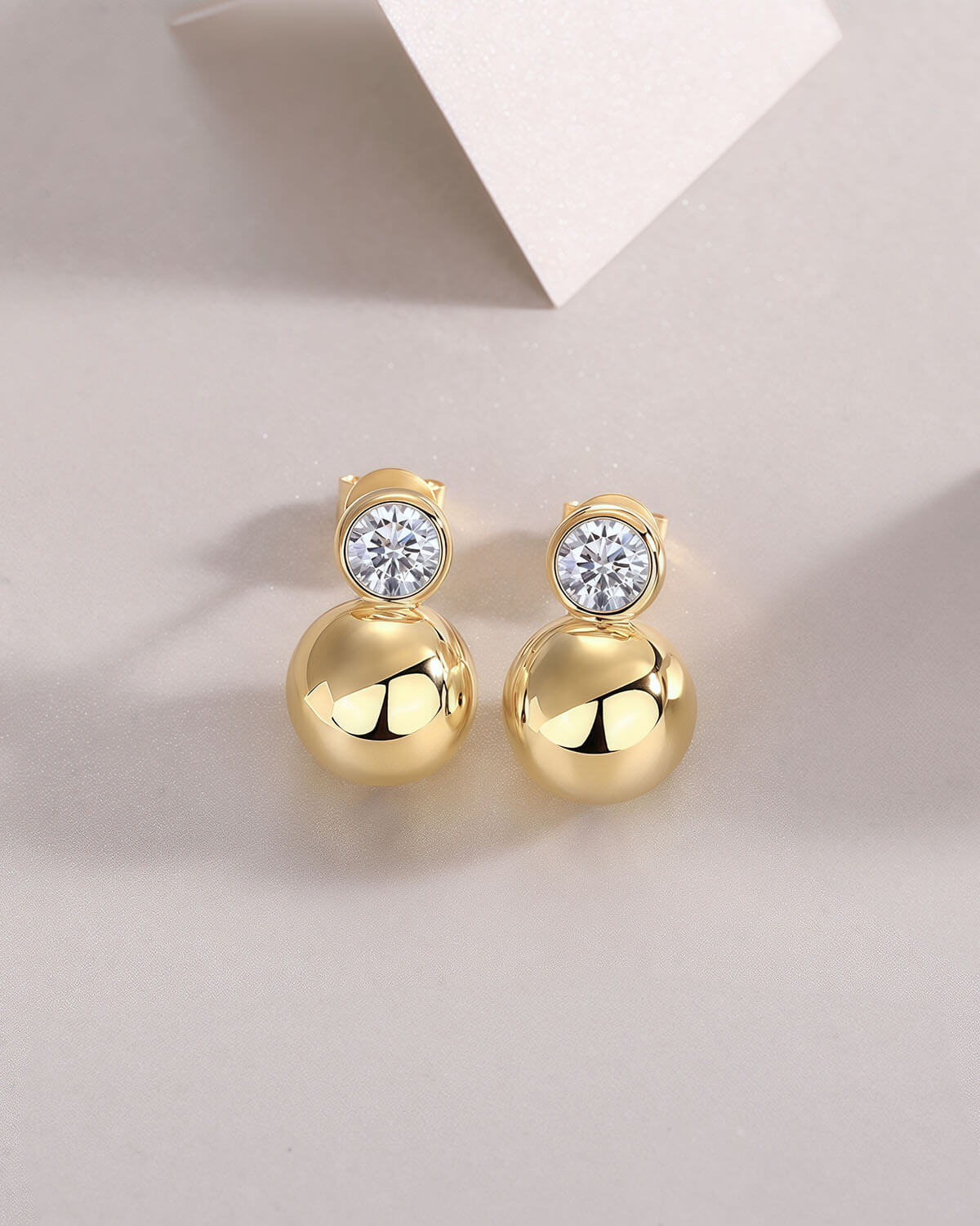Moissanite Stud Earrings – 1/2 Carat Round Sphere-Opreshyne