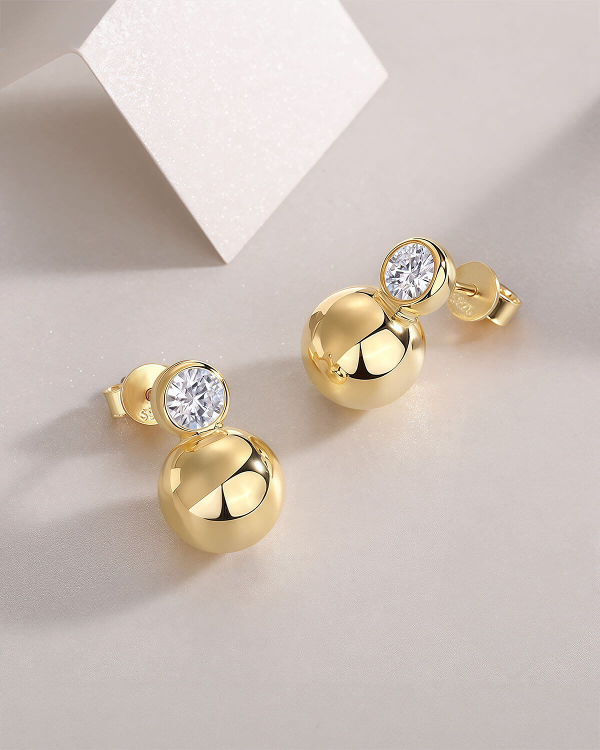 Moissanite Stud Earrings – 1/2 Carat Round Sphere-Opreshyne