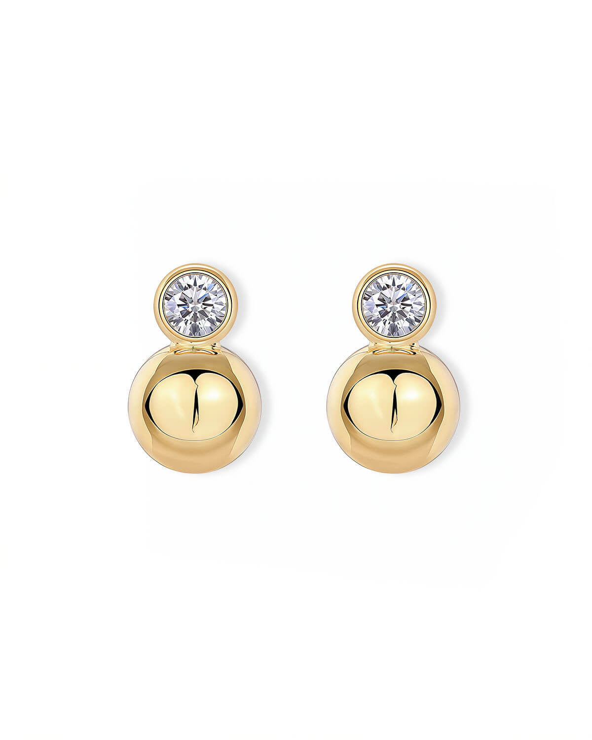 Moissanite Stud Earrings – 1/2 Carat Round Sphere-Opreshyne