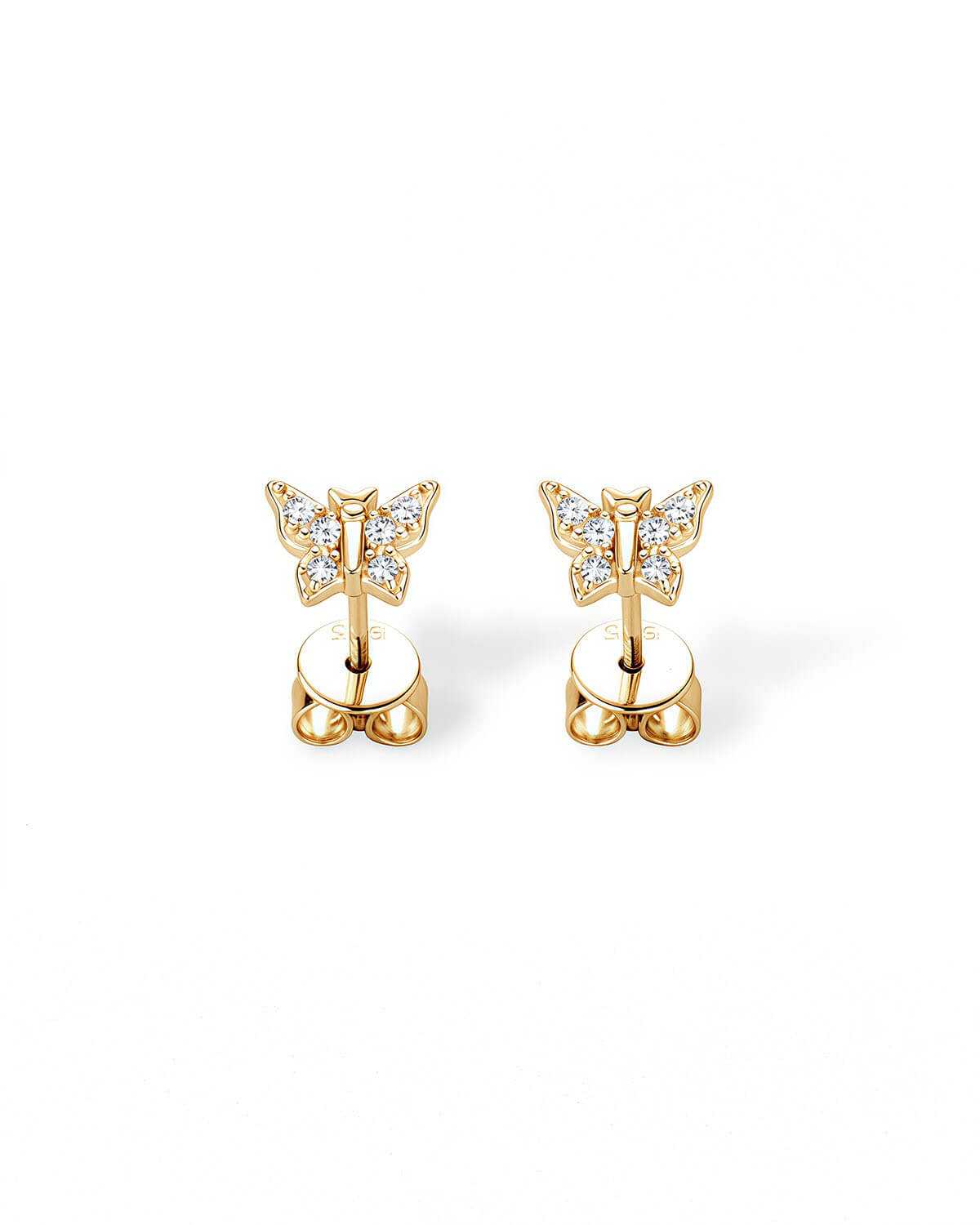 Moissanite Stud Earrings – Butterfly Charm-Opreshyne