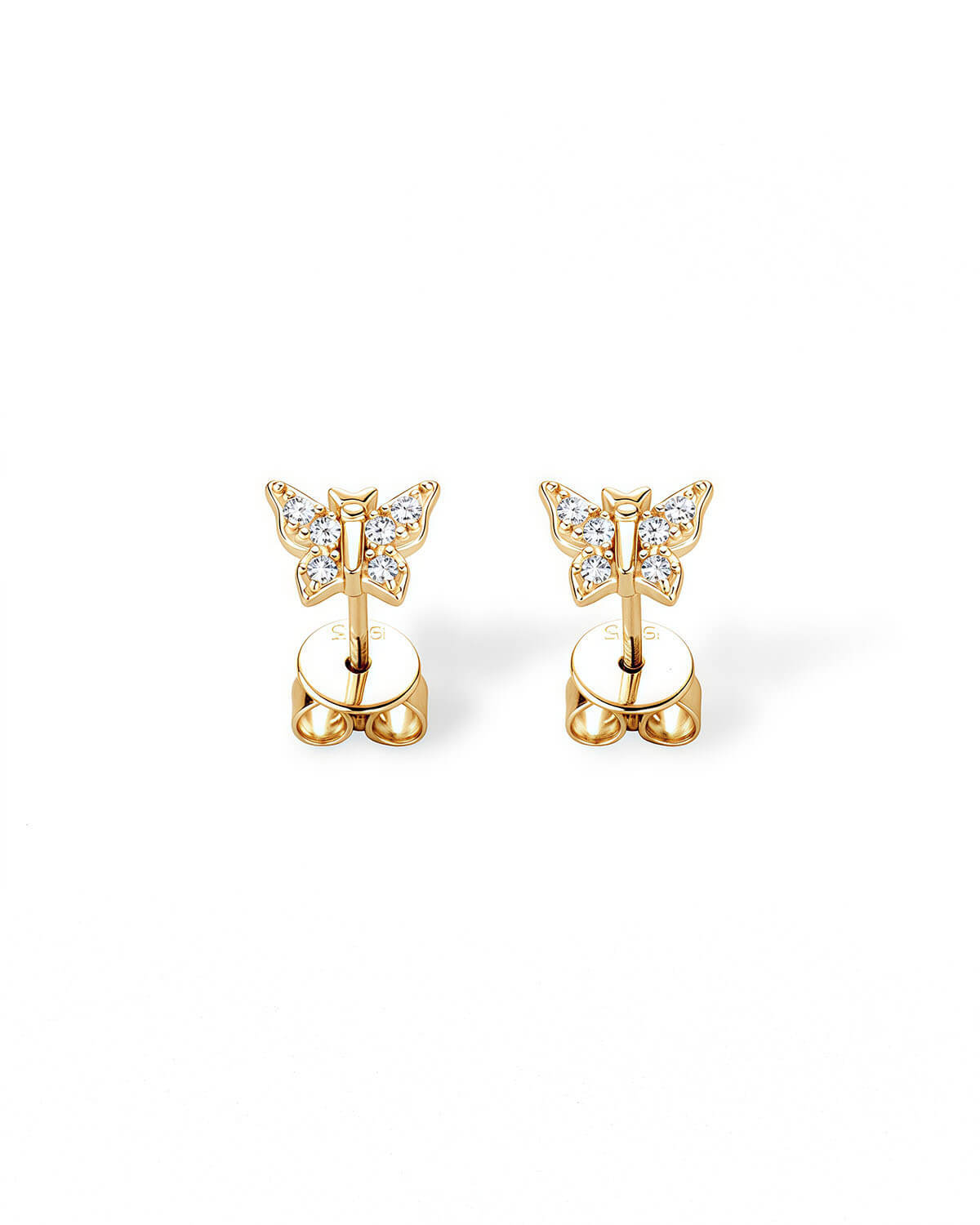 Moissanite Stud Earrings – Butterfly Charm-Opreshyne