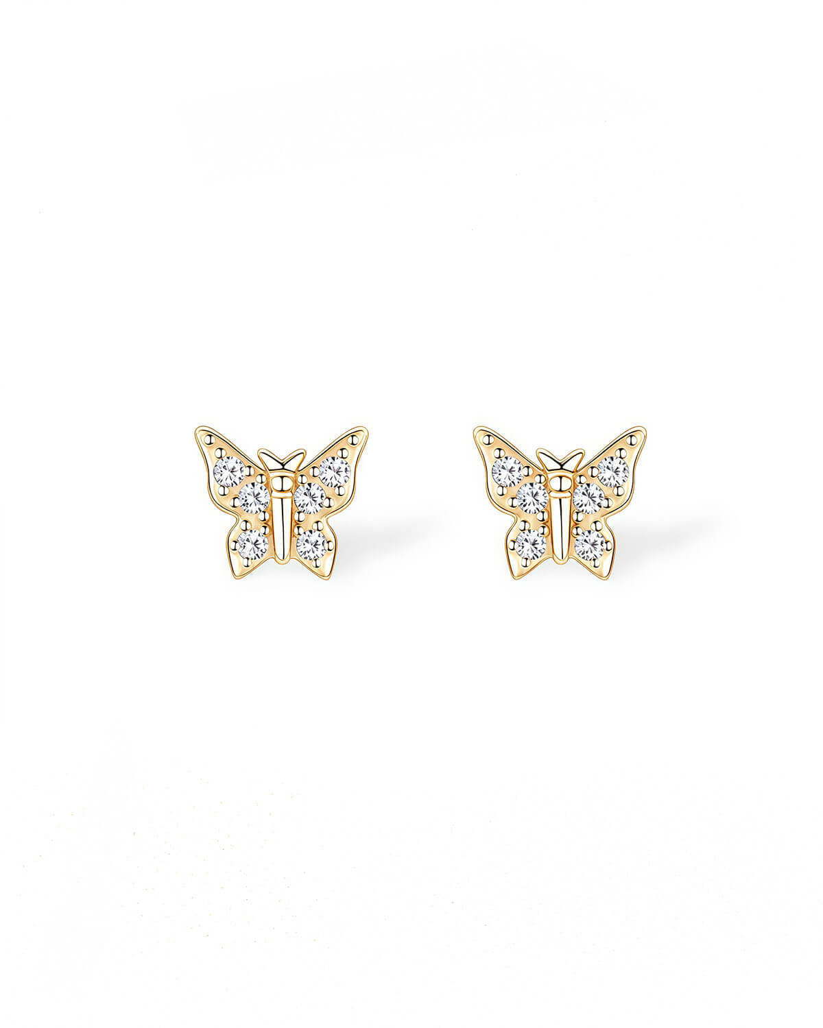 Moissanite Stud Earrings – Butterfly Charm-Opreshyne