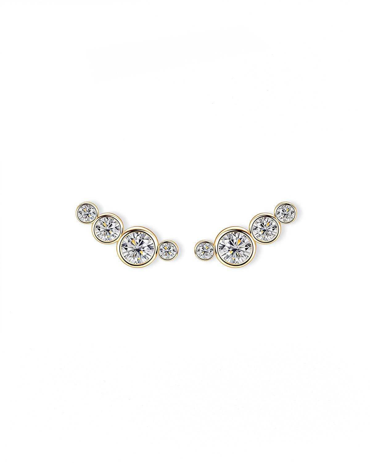 Moissanite Stud Earrings – Four Diamonds Brilliance-Opreshyne