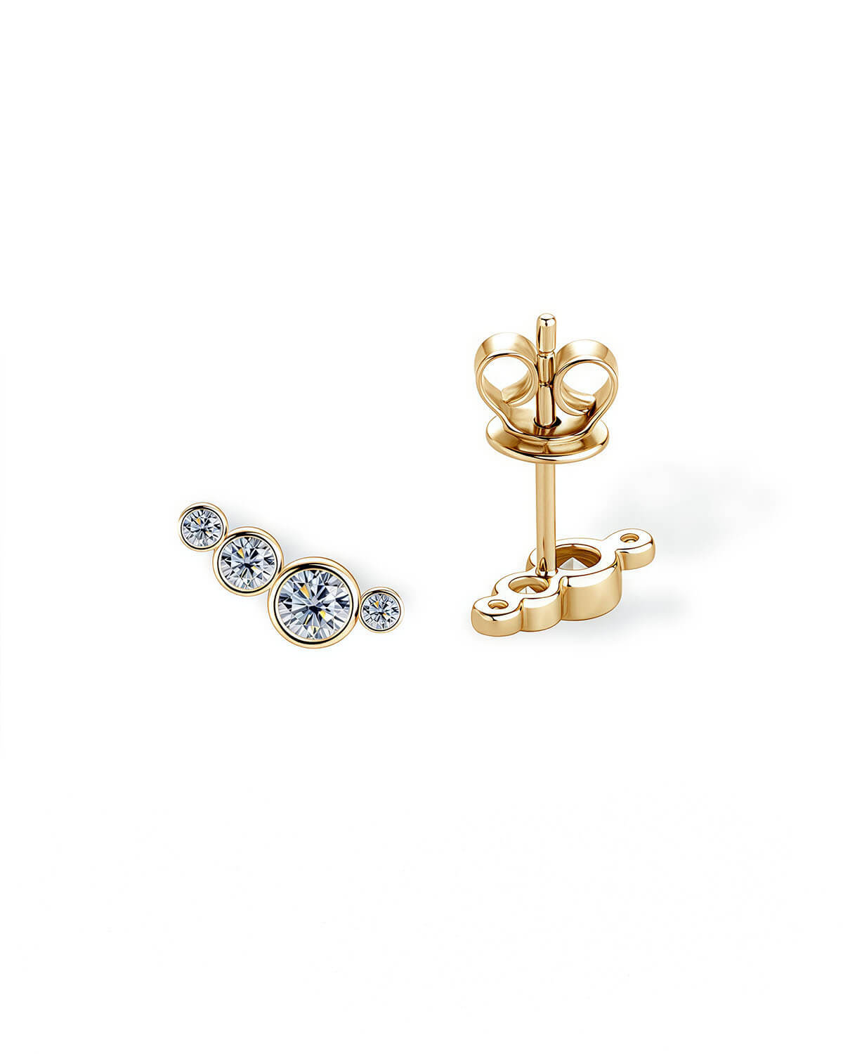 Moissanite Stud Earrings – Four Diamonds Brilliance-Opreshyne